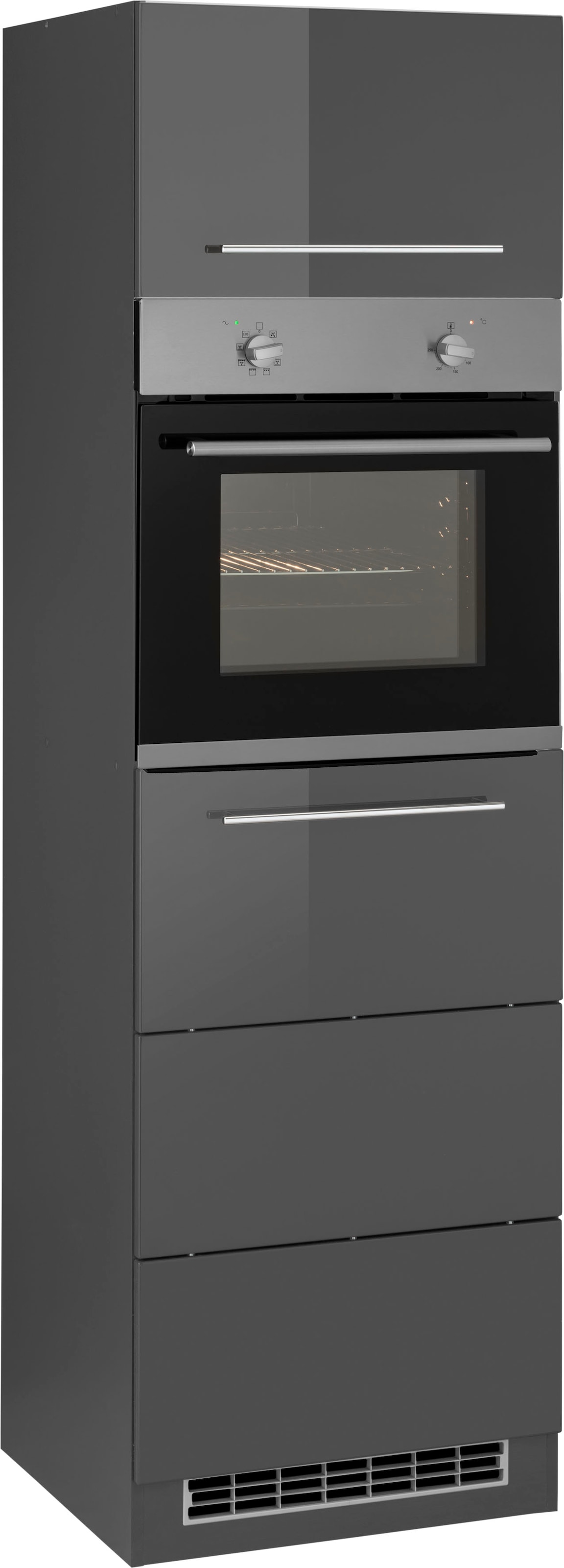 HELD MÖBEL Backofen/Kühlumbauschrank »Wien«, 60 cm breit, für autarken Backofen und Einbaukühlschrank