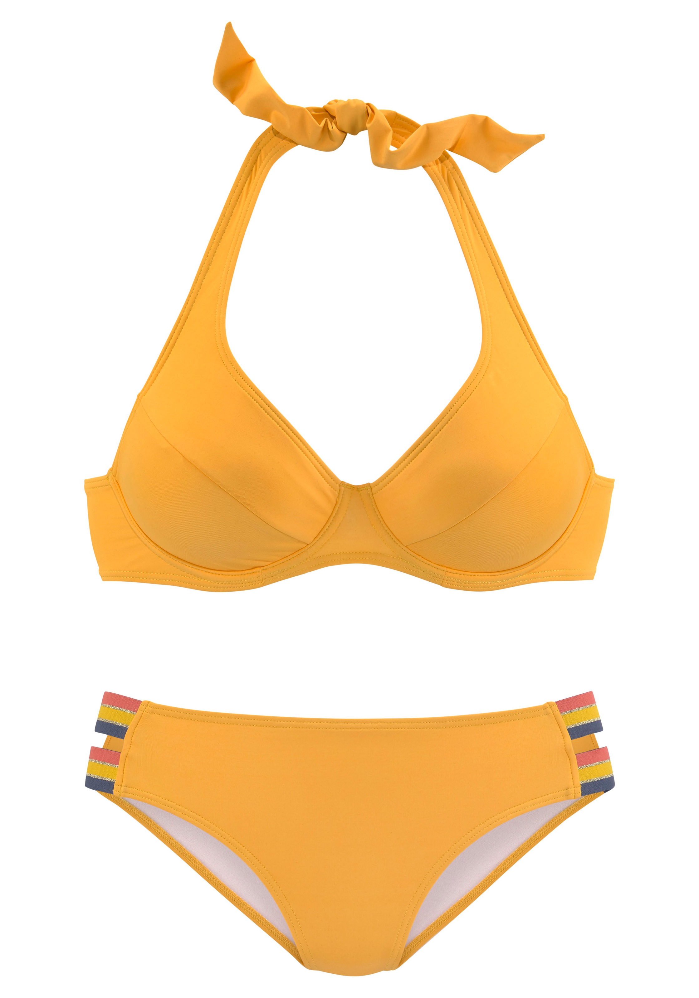 2. Bild von Vivance Bügel-Bikini, mit gestreiften Gummibändern