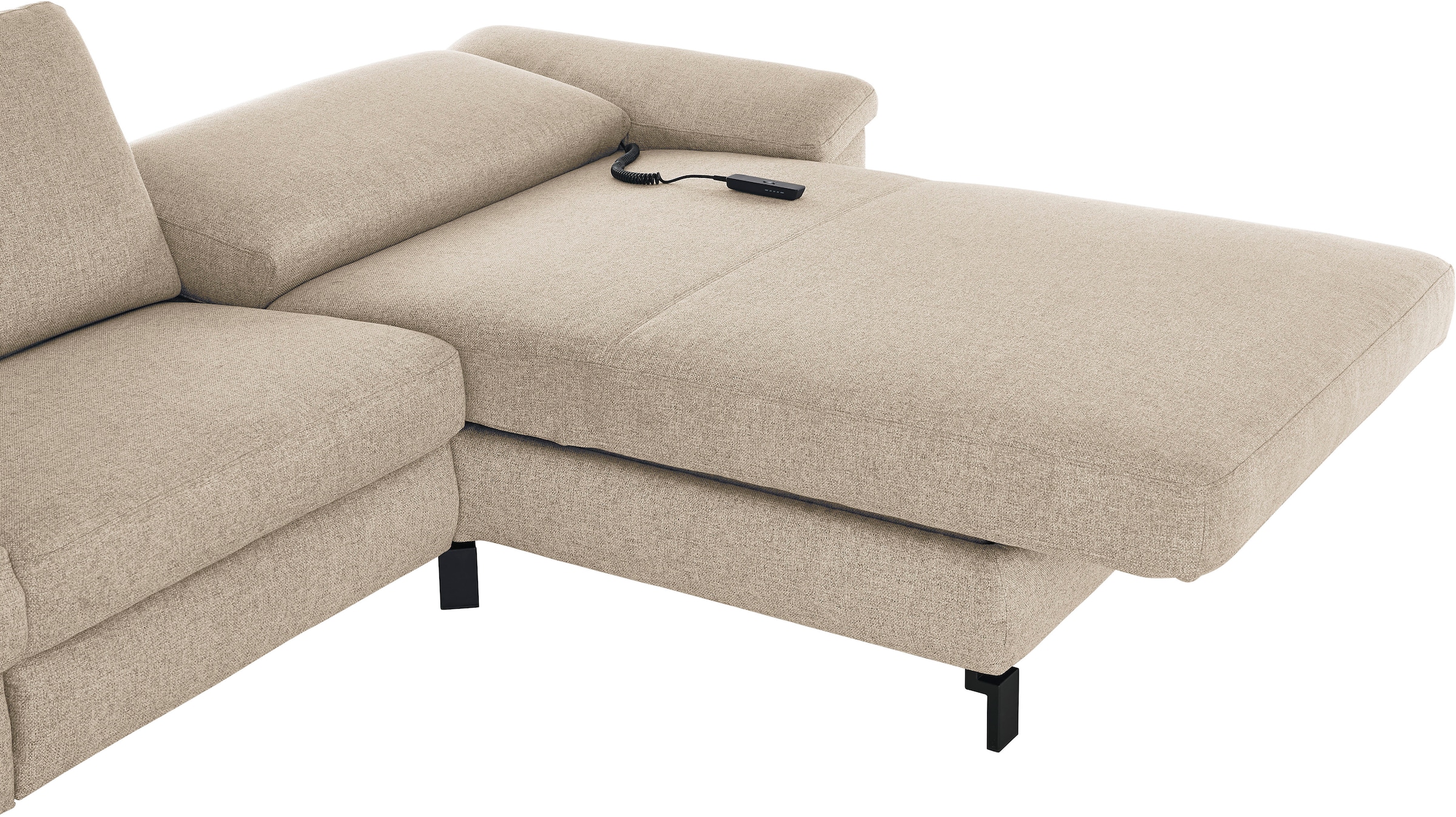 3C Candy Ecksofa »Mainau L-Form«, Relaxfunktion im 1,5-Sitzer, motorische Schlaffunktion in Longchair