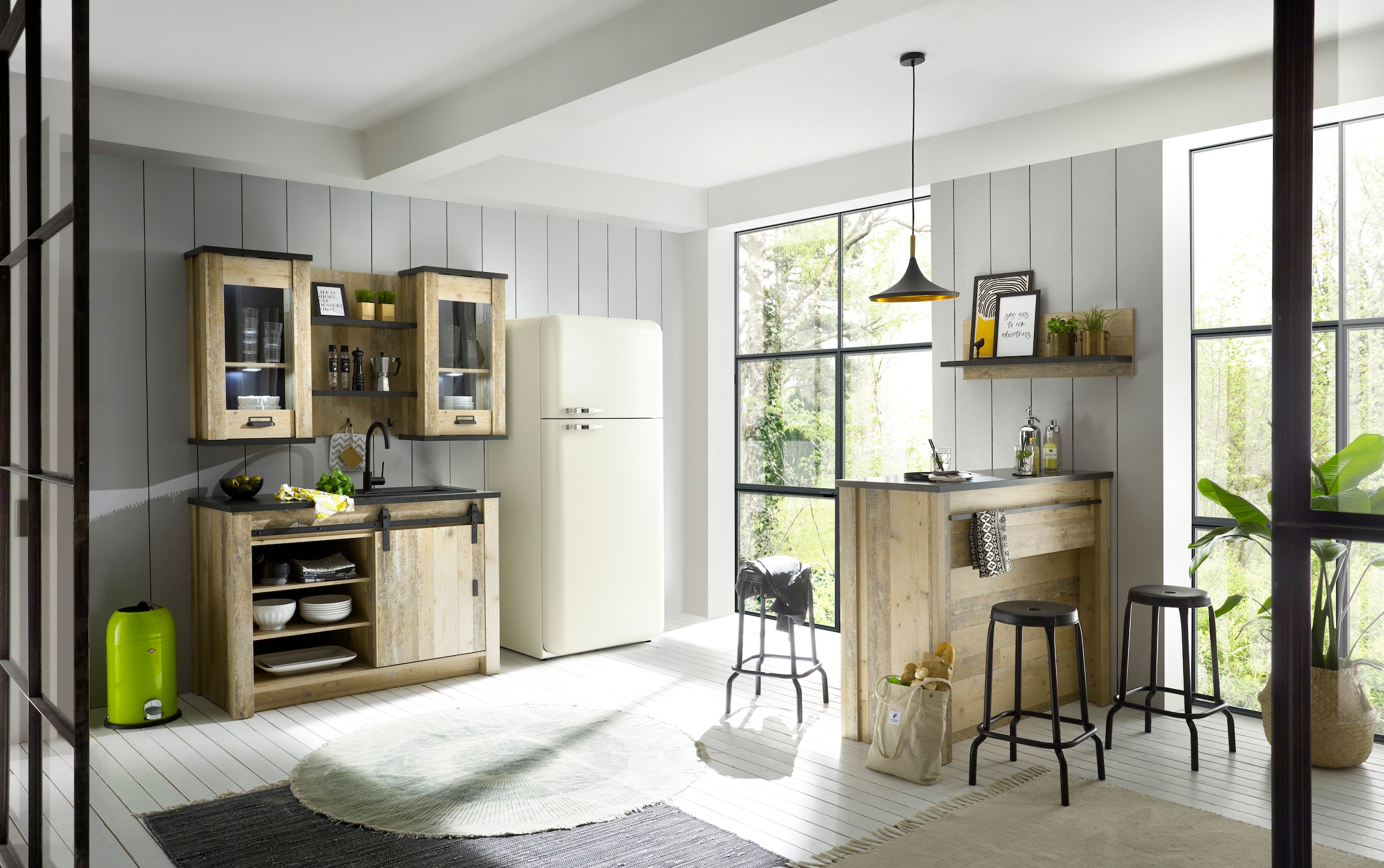 Home affaire Pantryküche »Sherwood«, Breite 160 cm, ohne E-Geräte