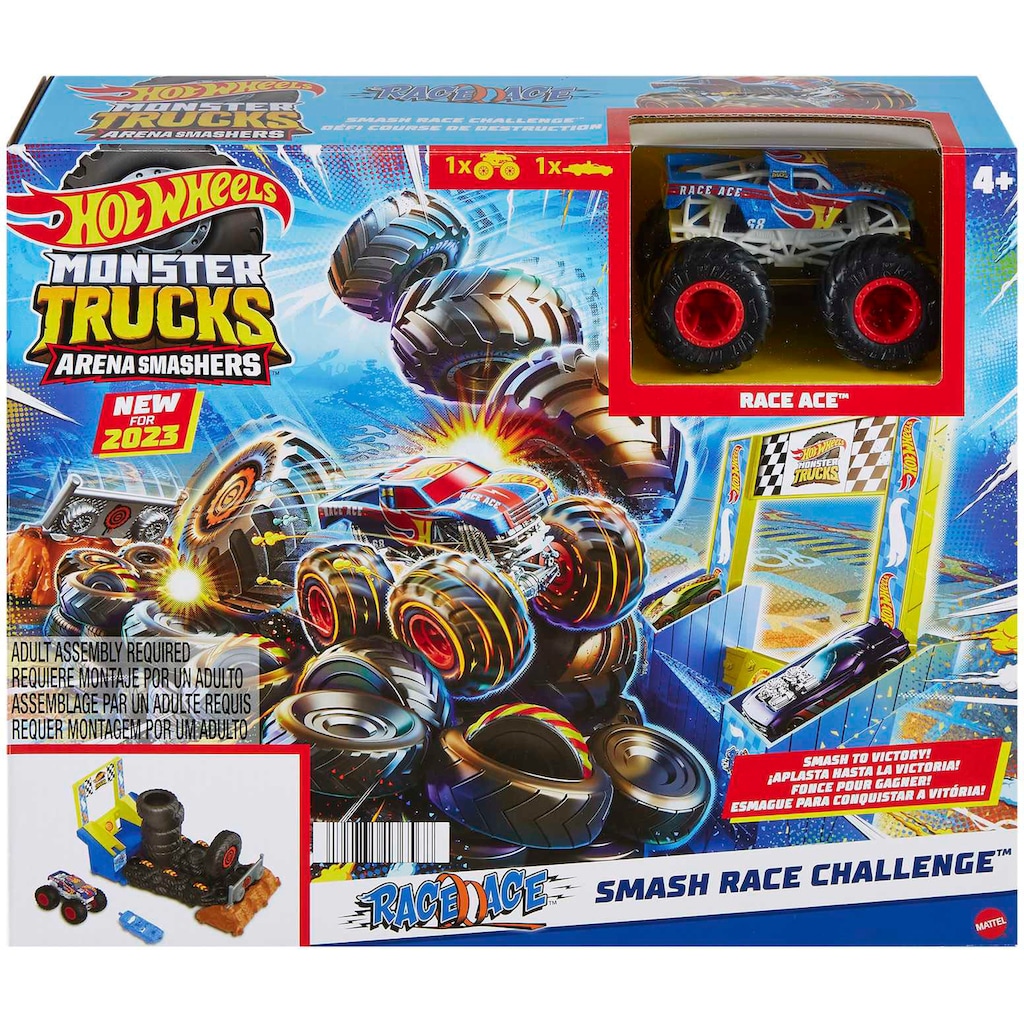Hot Wheels Spiel-Parkgarage »Entry Challenge - Race Ace's Tire Smash Race«