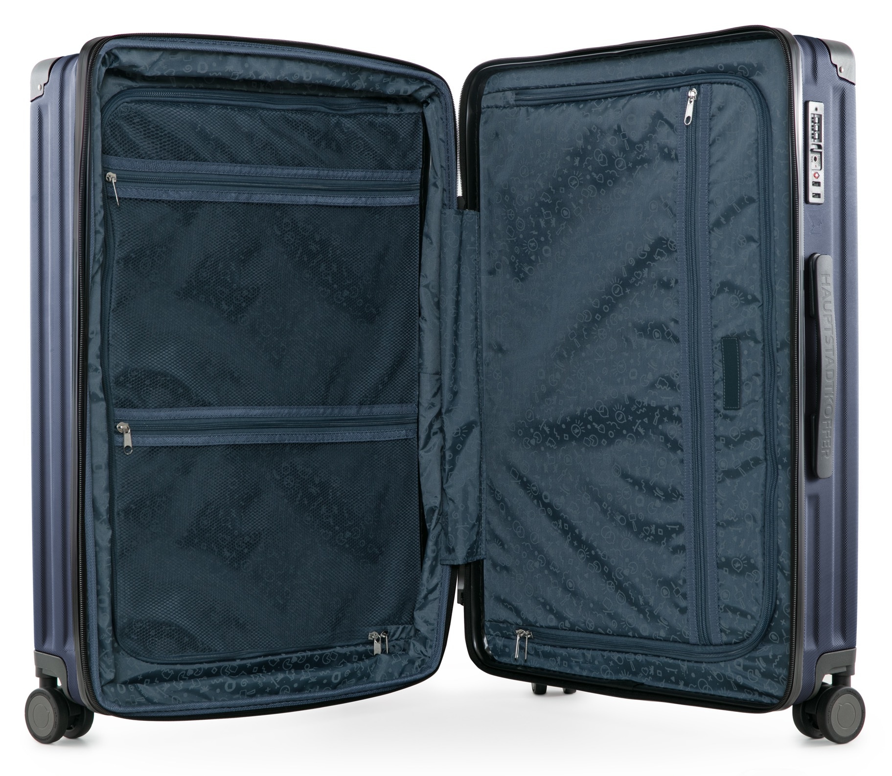 Hauptstadtkoffer Hartschalen-Trolley »Q-Damm, verschiedene Farben und Größen«, 4 Rollen, Hartschalenkoffer Reisekoffer Trolley mit TSA-Schloss