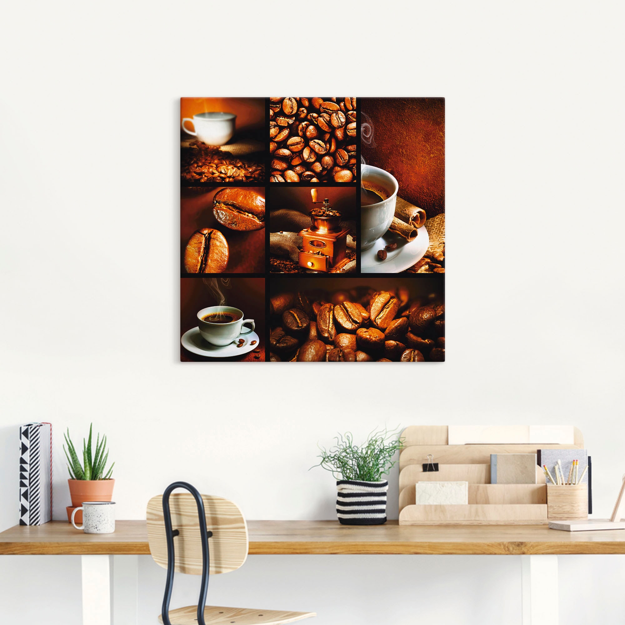 Artland Wandbild »Kaffee Collage«, Getränke, (1 St.), als Leinwandbild, Poster, Wandaufkleber in verschied. Größen