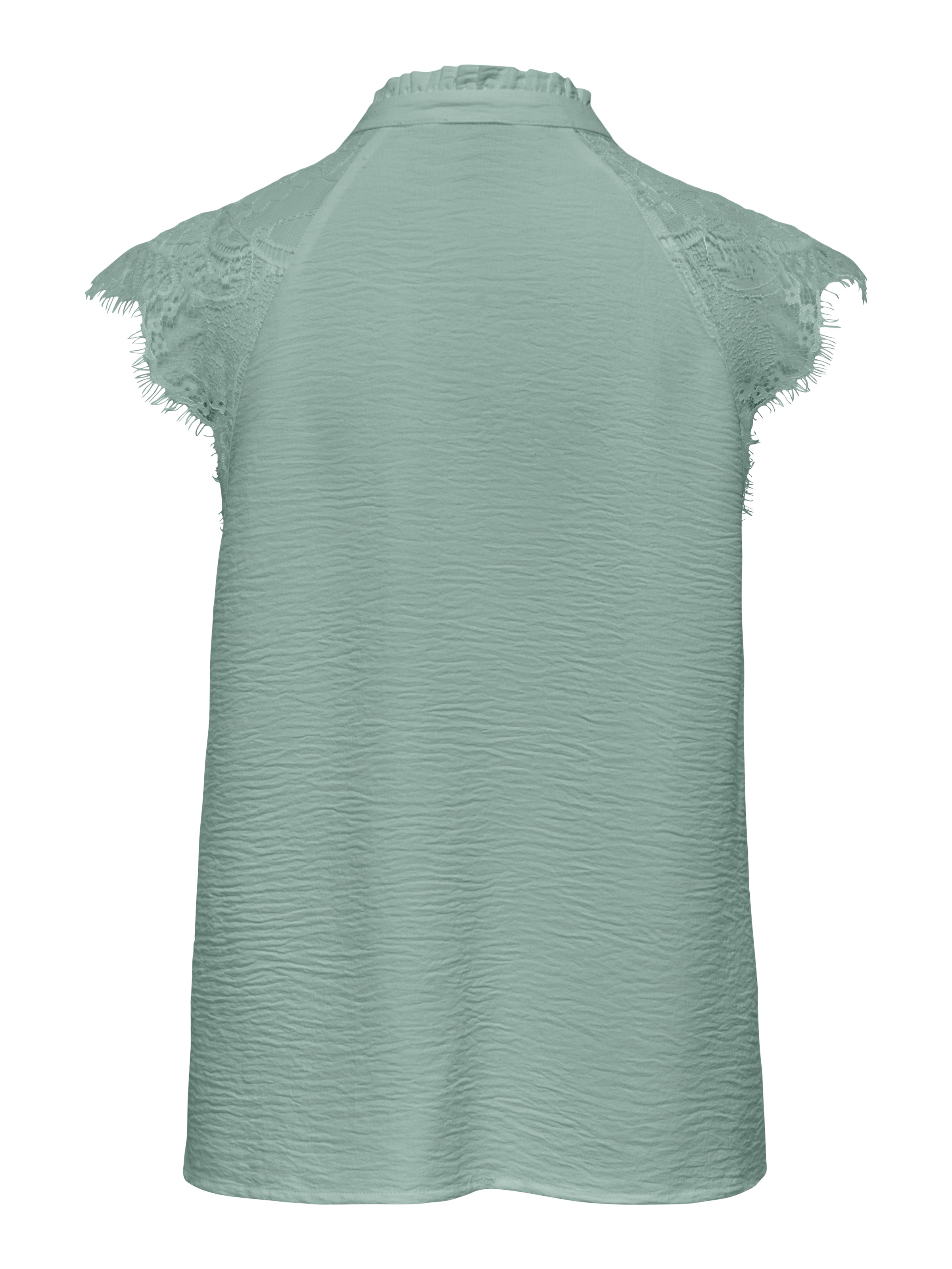ONLY Shirttop »ONLPLOY METTE SL LACE V-NECK TOP WVN« Kunstfaser, regular fit, V-Ausschnitt