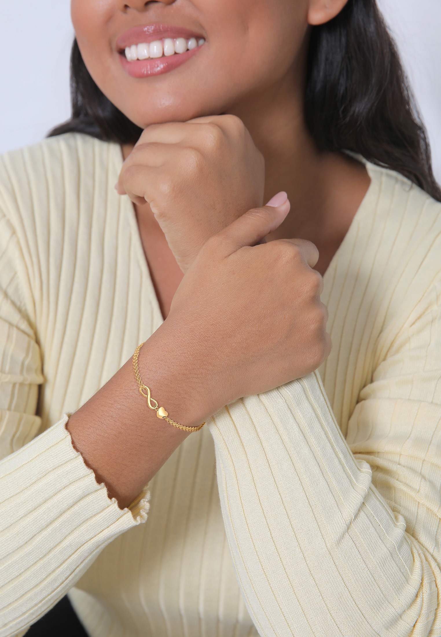 Elli Armband »Herz Unendlichkeit Infinity 925 Silber«