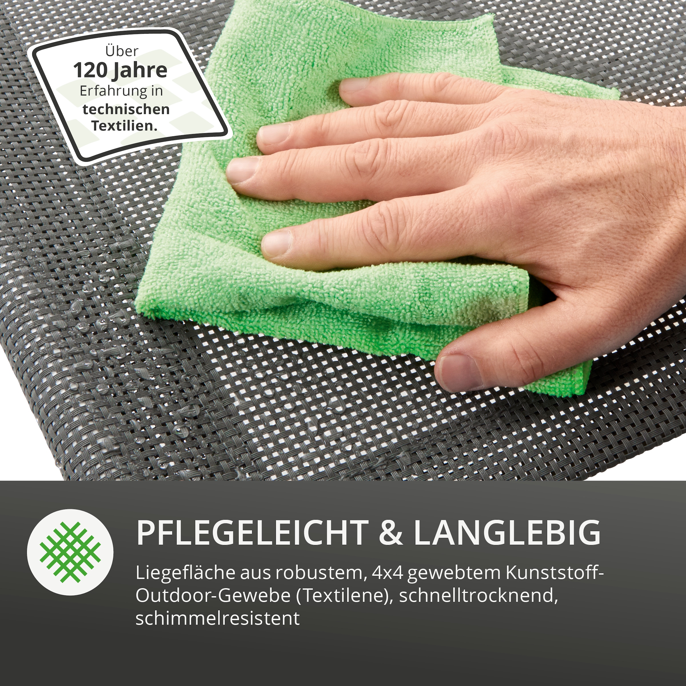 Leco Doppelliege »modern«, mit integriertem Sonnendach, geeignet für 2 Personen