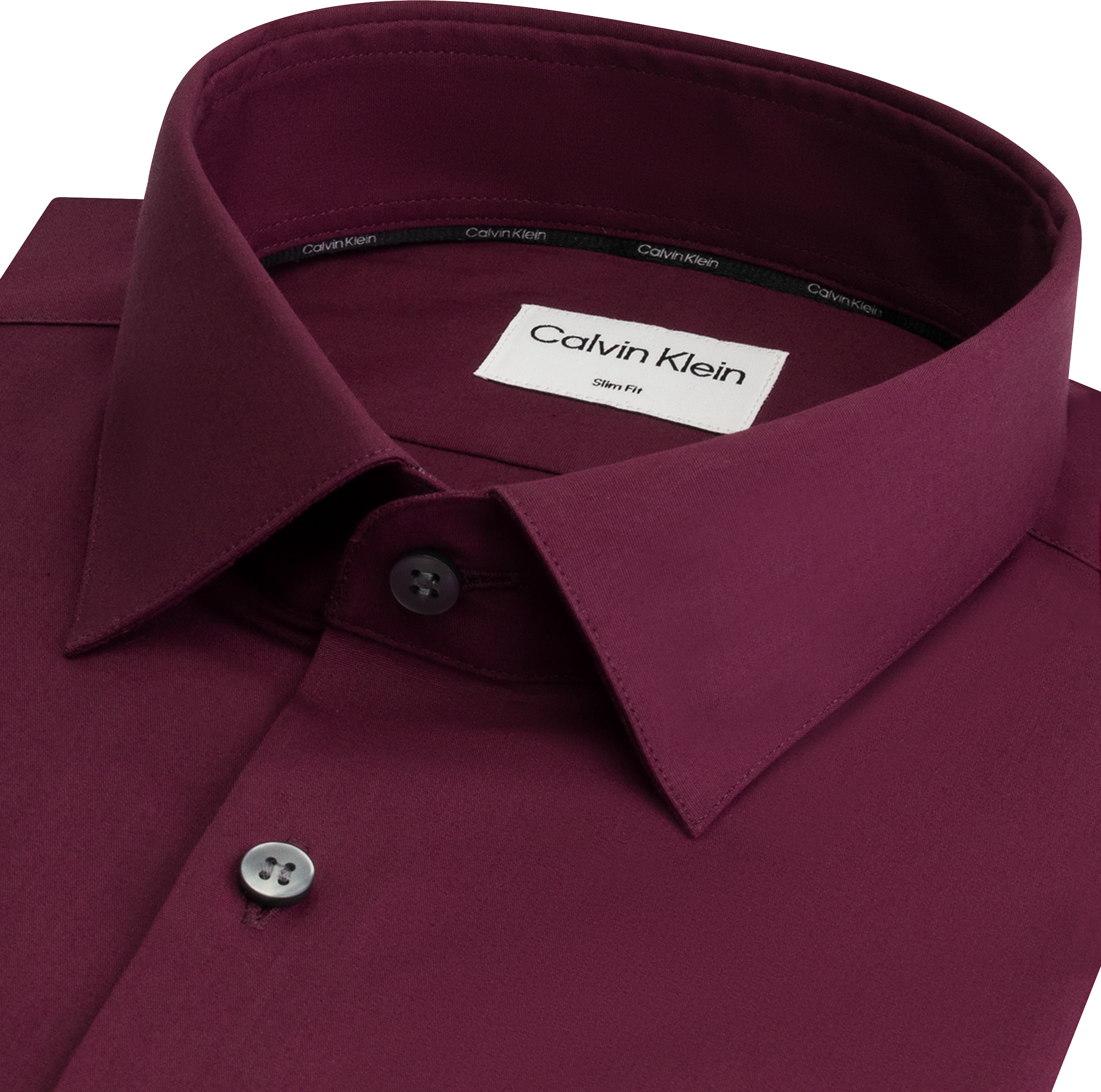 Calvin Klein Langarmhemd »POPLIN STRETCH SLIM SHIRT«, mit Logostickerei