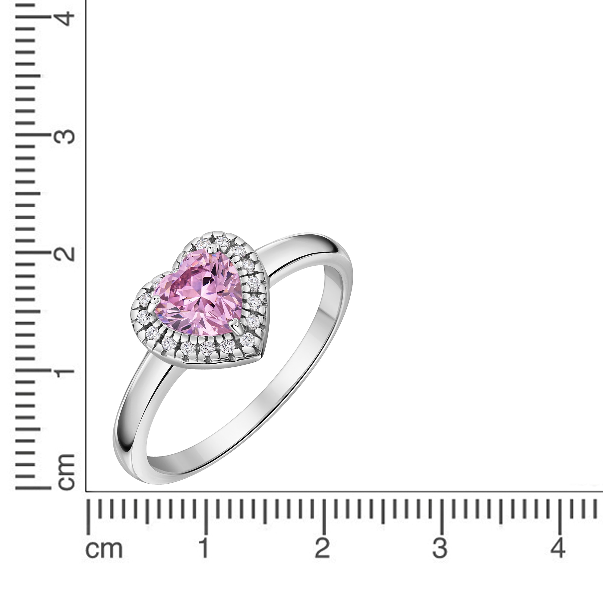 Firetti Fingerring »Schmuck Geschenk Silber 925 Damenring Ring Herz« mit Zirkonia (synth.)