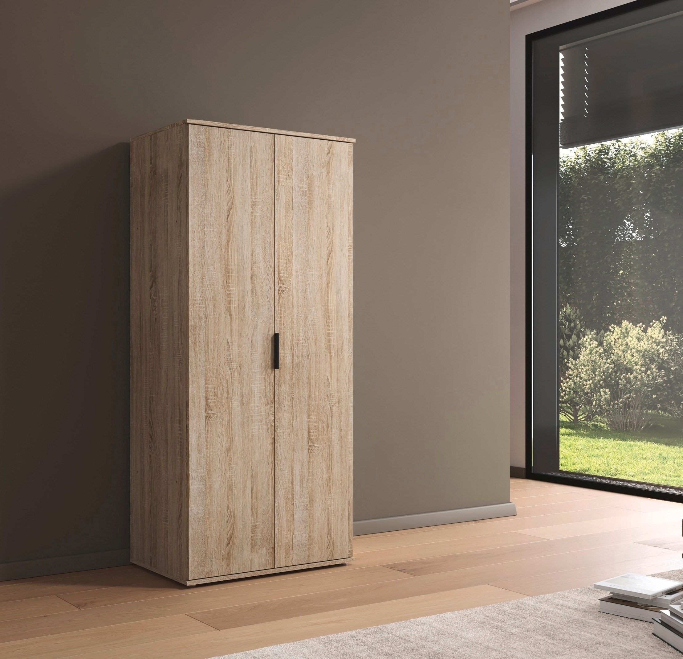 rauch Drehtürenschrank »Kleiderschrank Schrank Garderobe Wäscheschrank ESSEA 2-türig«, Breite 85 cm in schlichtem Design mit modernem Griff MADE IN GERMANY