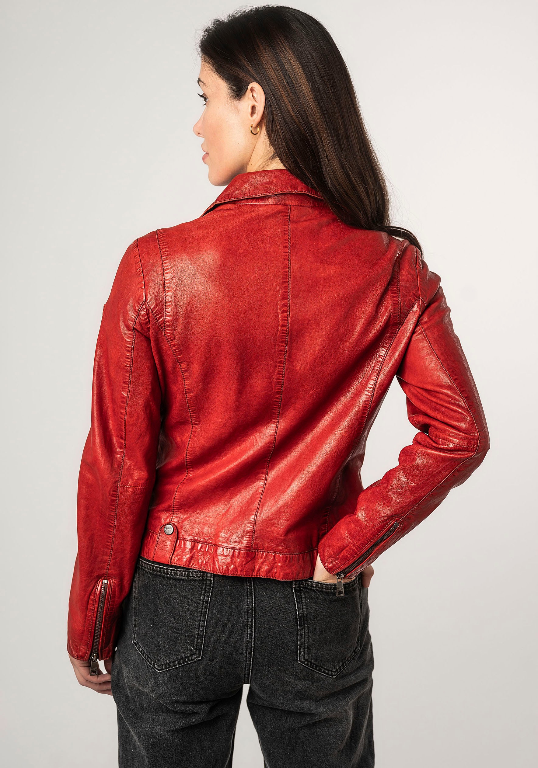 Mauritius Lederjacke »MWFayola«, mit Umlegekragen