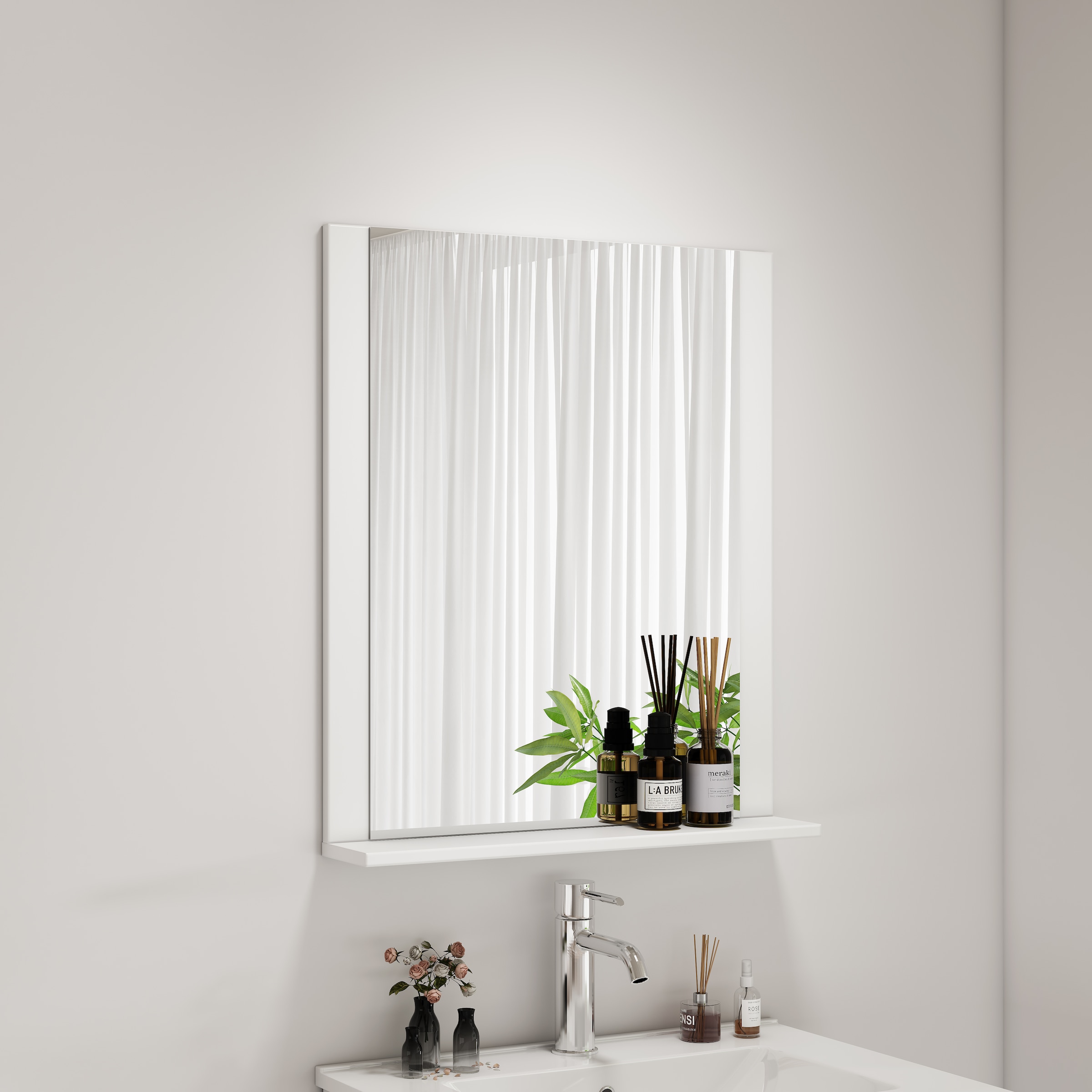 welltime Badspiegel »AMSTERDAM« in zwei Breiten 60cm, 80cm mit praktischer günstig online kaufen