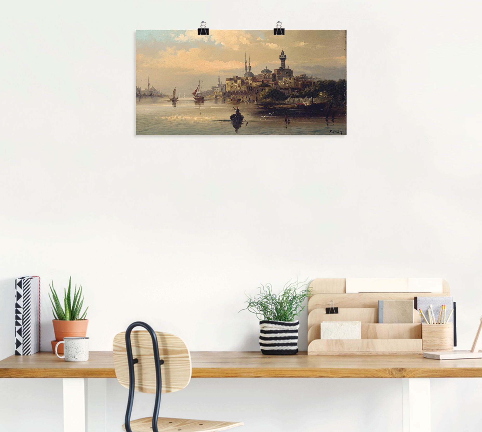 Artland Wandbild »Kauffahrtsschiffe auf Bosporus, Istanbul«, Gewässer, (1 St.), als Leinwandbild, Poster, Wandaufkleber in verschied. Größen