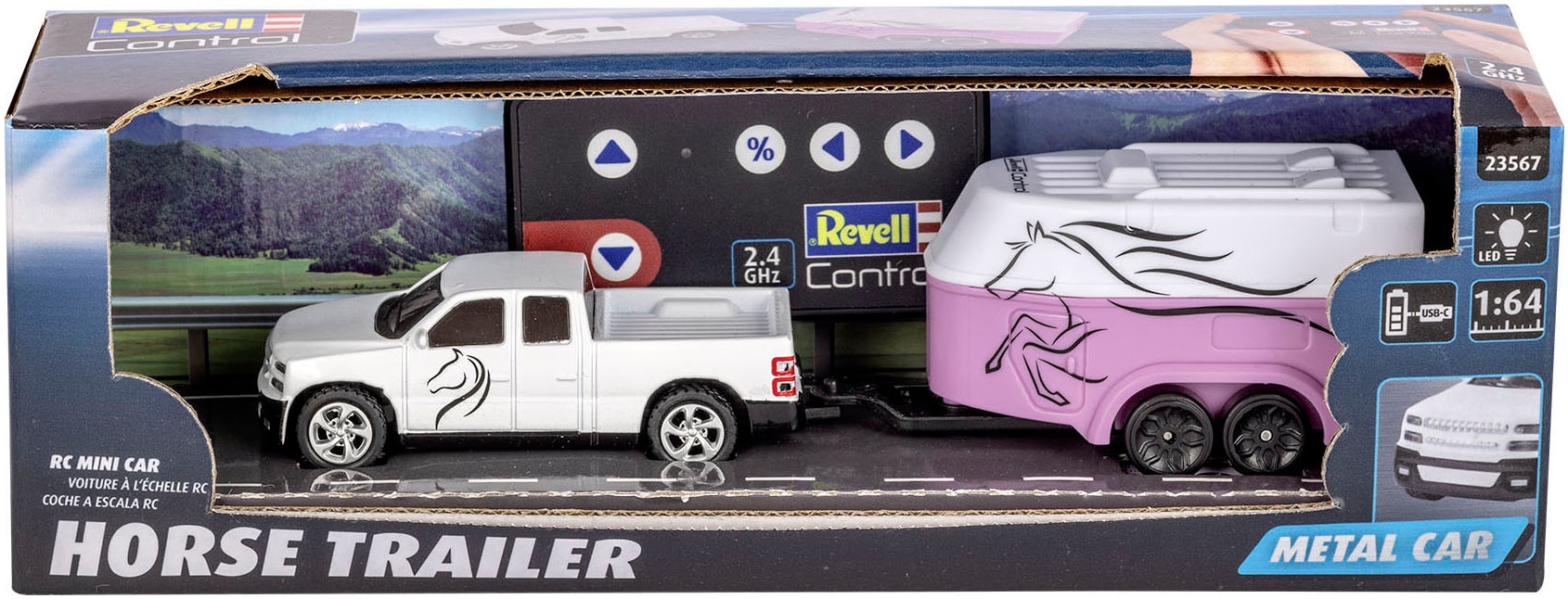 Revell® RC-Auto »Revell® control, Mini RC Car mit Pferdetransporter, 2,4 GHz«