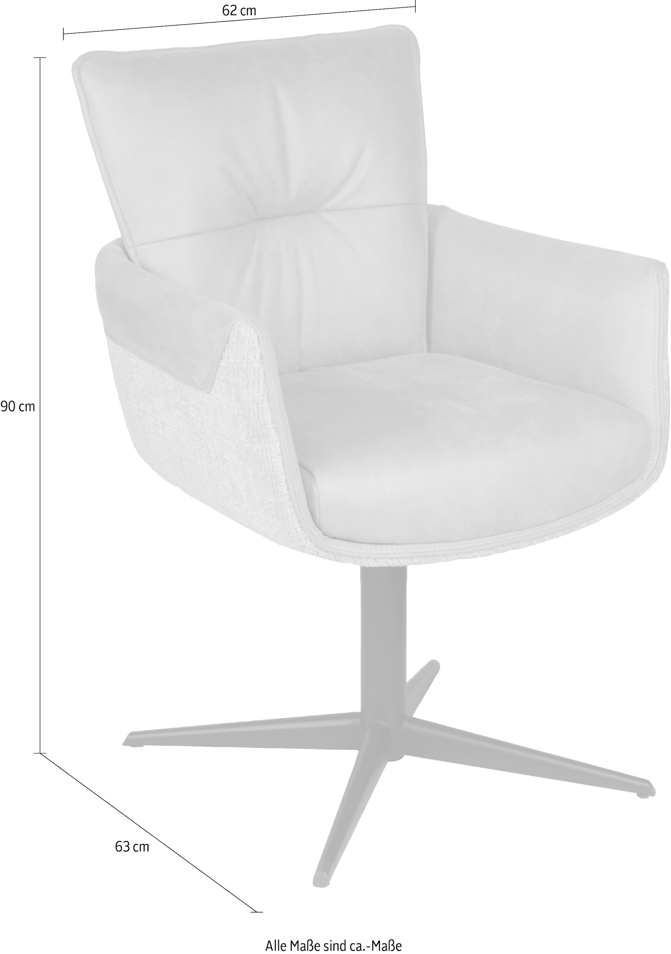 Home affaire Esszimmerstuhl »Milano« (Set) 2 Stk.Drehstuhl Milano grey