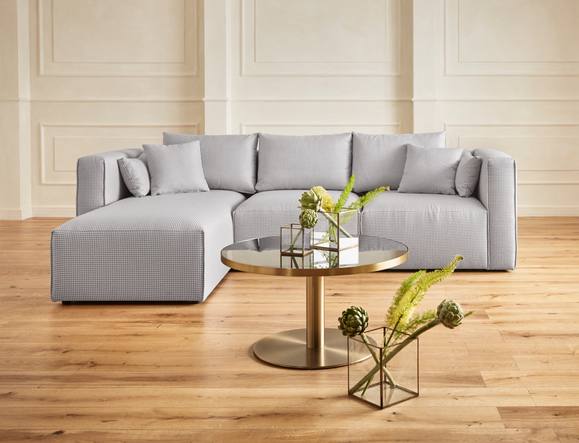 Home affaire Ecksofa »Comfine L-Form«, zusammengesetzt aus Modulen, 3 Bezugsqualitäten und viele Farben