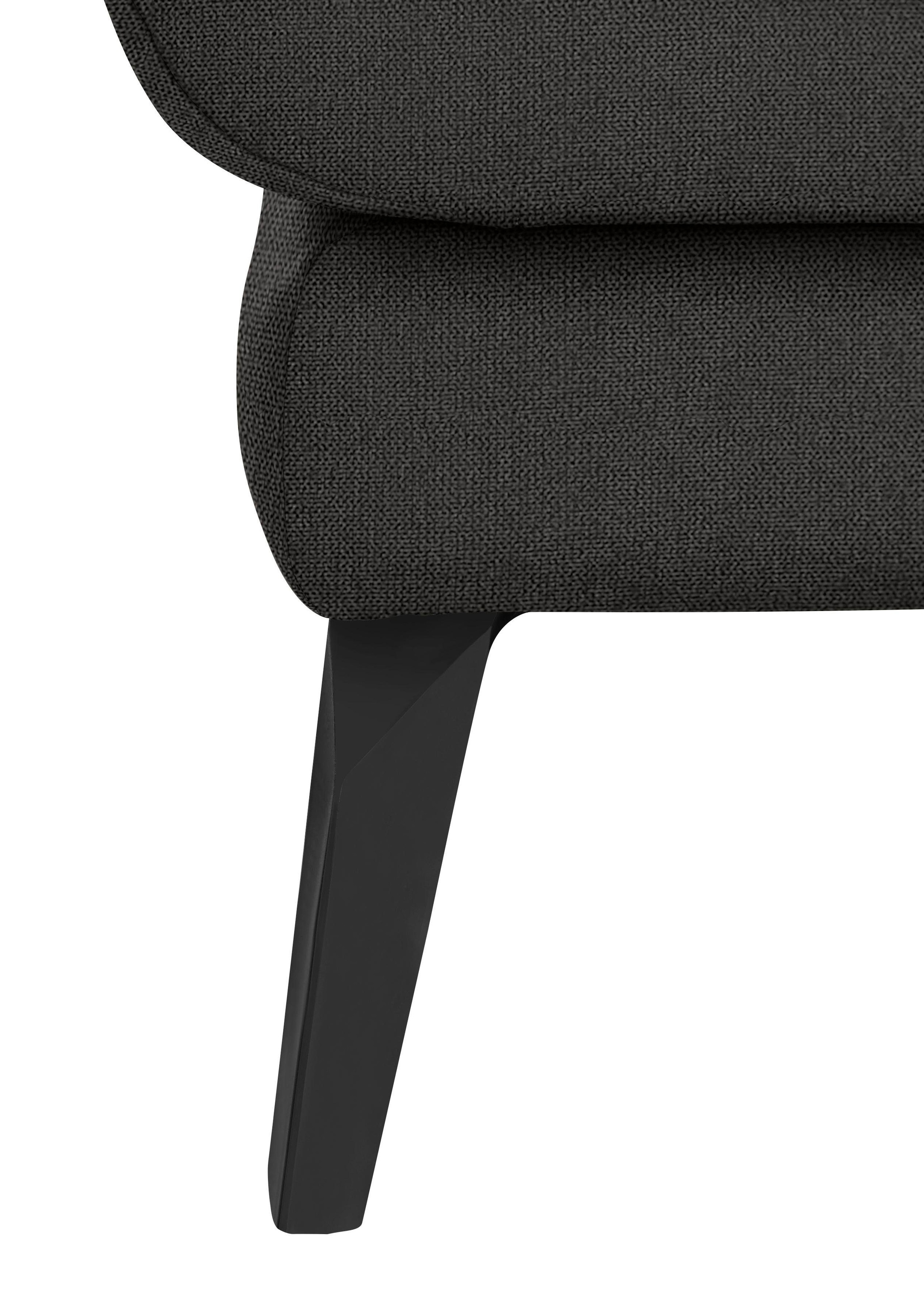 W.SCHILLIG Chaiselongue »softy«, mit dekorativer Heftung im Sitz, Füße schwarz pulverbeschichtet