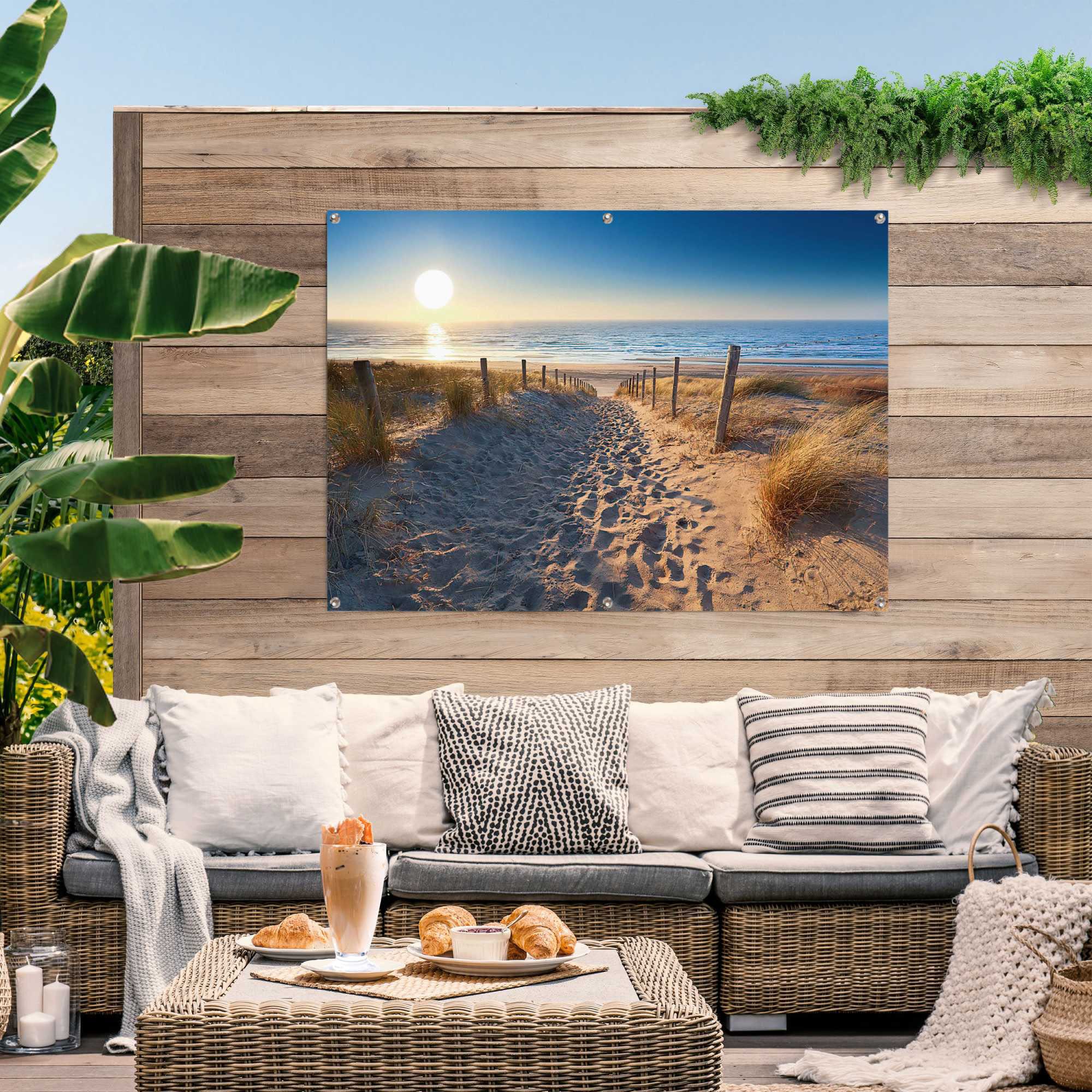 Reinders! Poster »Dünenweg Meer«, den Außeneinsatz wasserfestes auf Raten kaufen und leichtes zum für Gartenposter