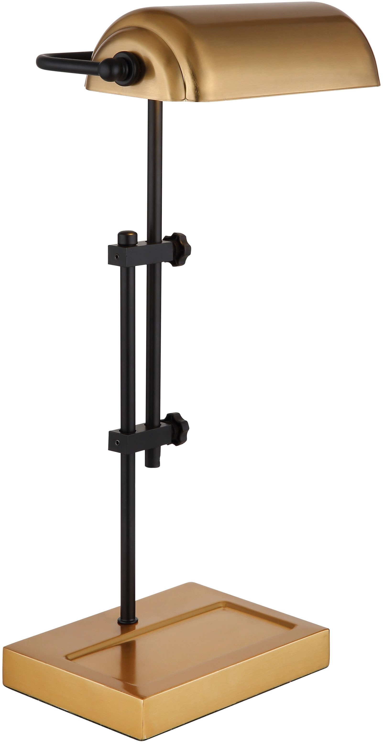 GLOBO LIGHTING Schreibtischlampe »MARID«, 1 flammig, Leuchtmittel E27 | ohne Leuchtmittel, Klassische Schreibtischleuchte, Antik-look Tischleuchte, Bankerlamp
