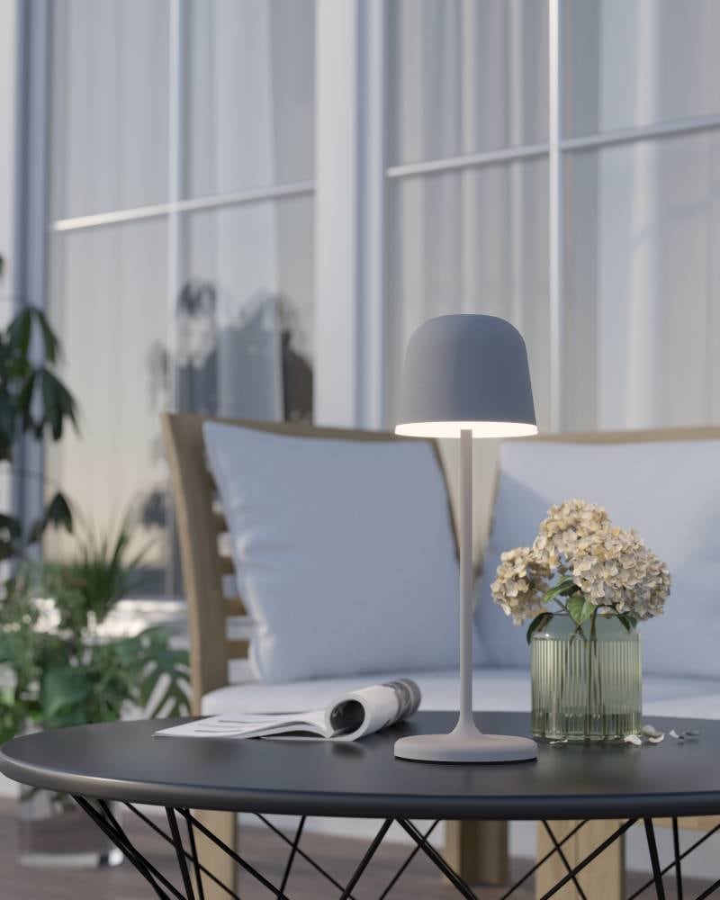 EGLO Tischleuchte »MANNERA«, 1 flammig, Leuchtmittel LED-Modul | LED wechselbar, Nachttischlampe Touch dimmbar, Tischleuchte in Grau und Weiß, IP54