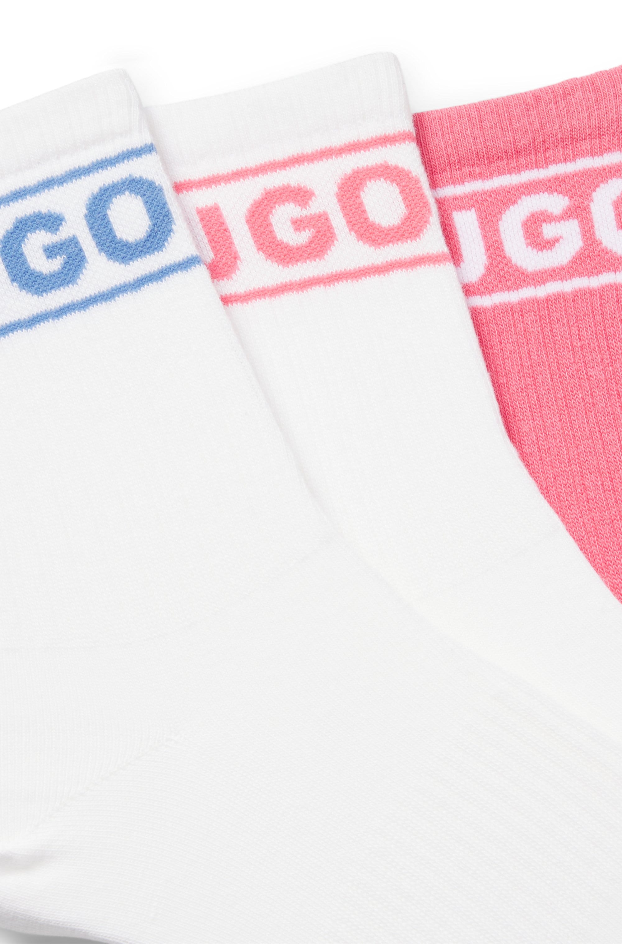 HUGO Underwear Freizeitsocken »3P QSRIB SPORTY CC W« Packung, 3er, 3 Paar tlg. mit kontrastfarbenem Logodetail