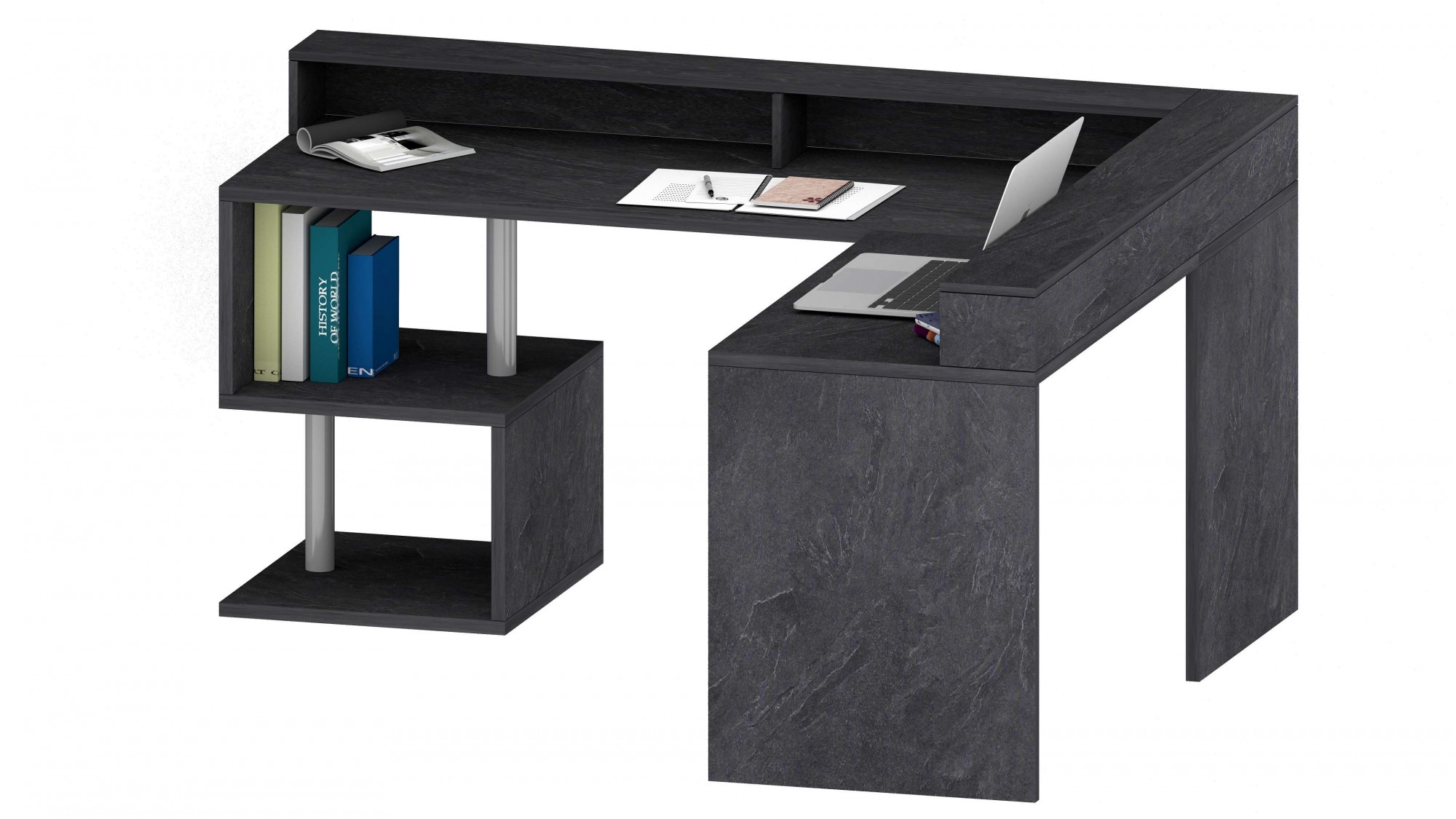 INOSIGN Eckschreibtisch »Esse, Schreibtisch im modernen Design«, mit oder ohne Monitoraufsatz Breite 180/160 cm, "Made in Italy"