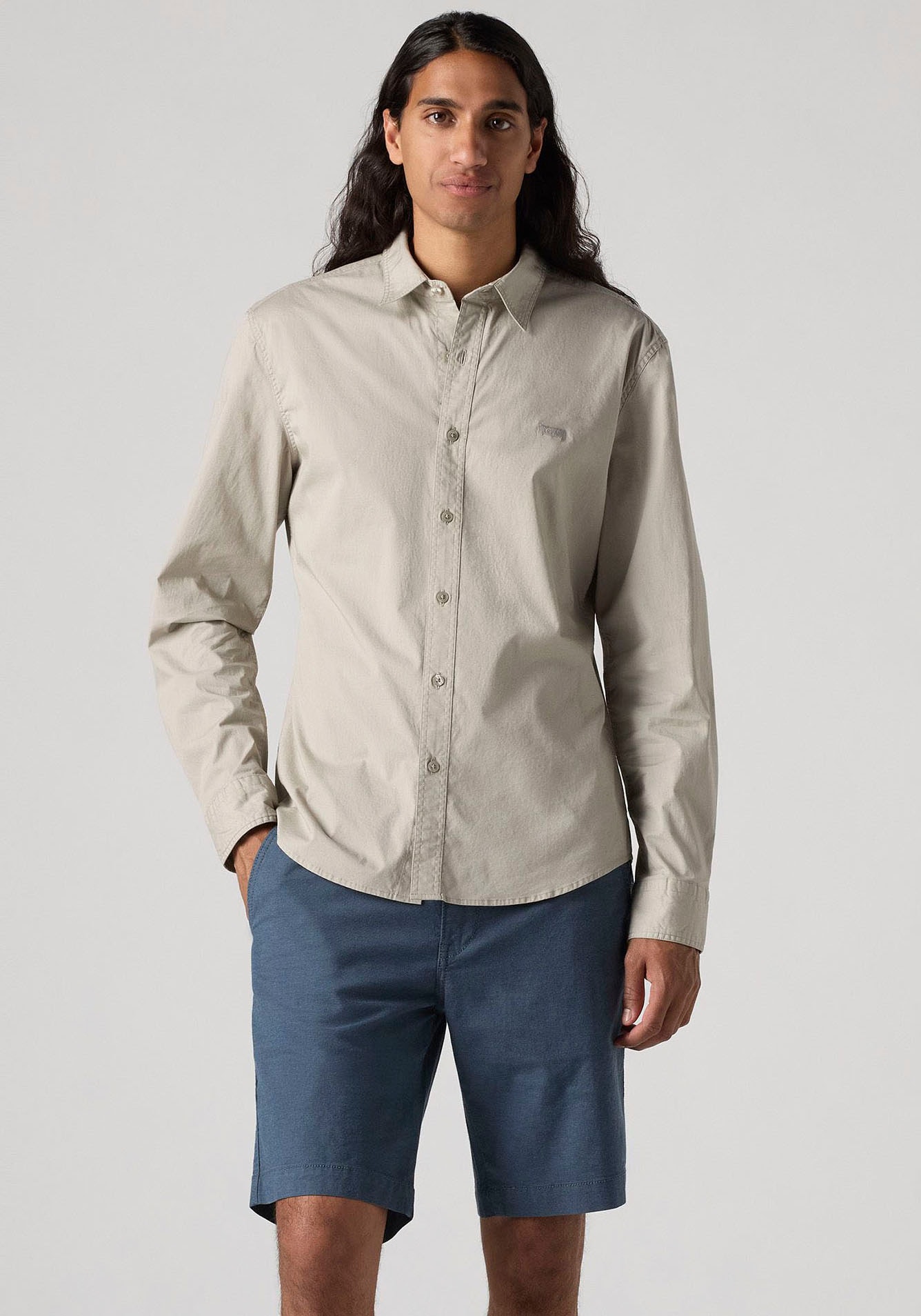 Levi's® Jeanshemd »BATTERY HM SHIRT SLIM«, mit Logobadge