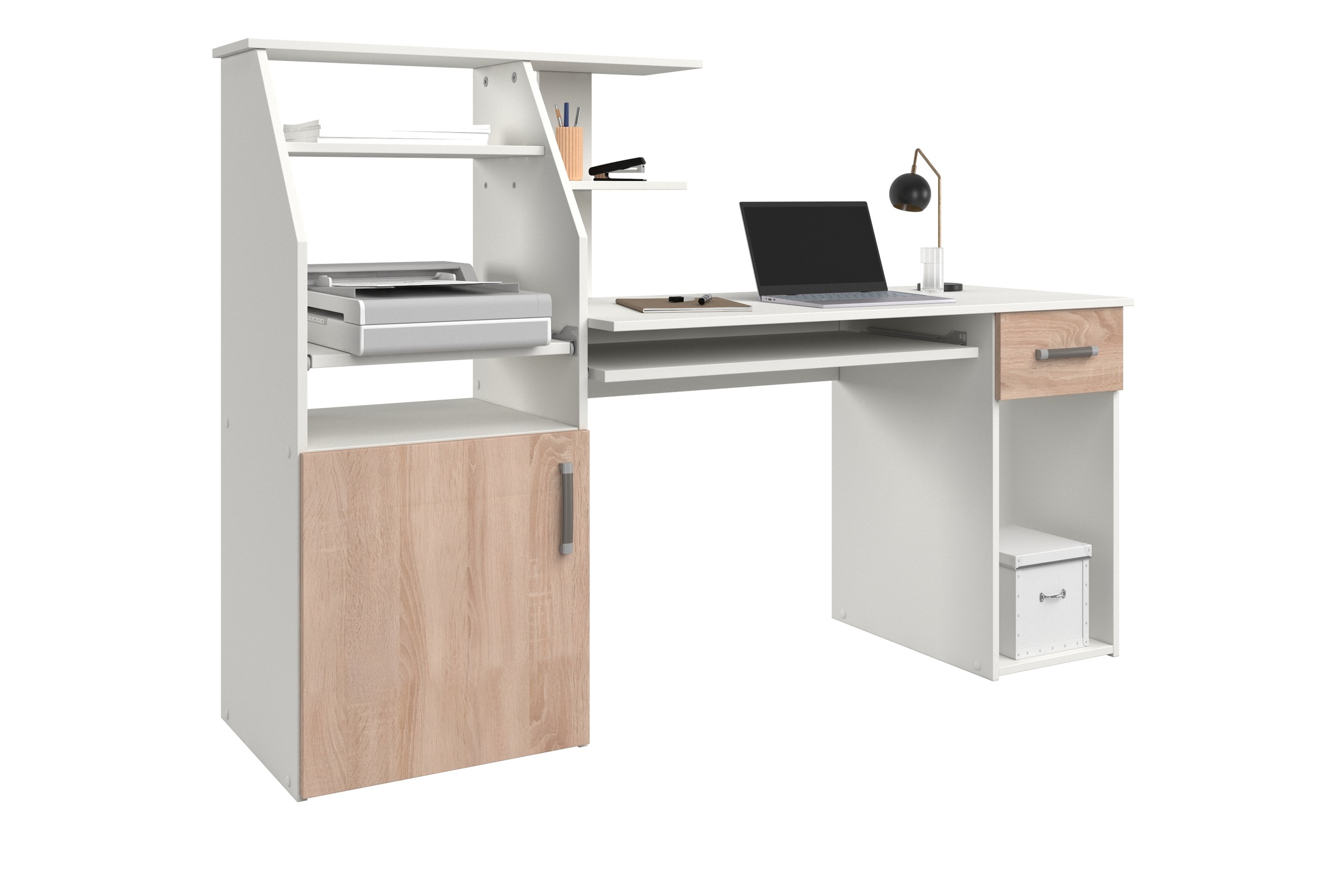 VOGL Möbelfabrik Schreibtisch »Don«, mit Tastatur- & Druckerauszug, Breite 137,5 cm, Made in Germany