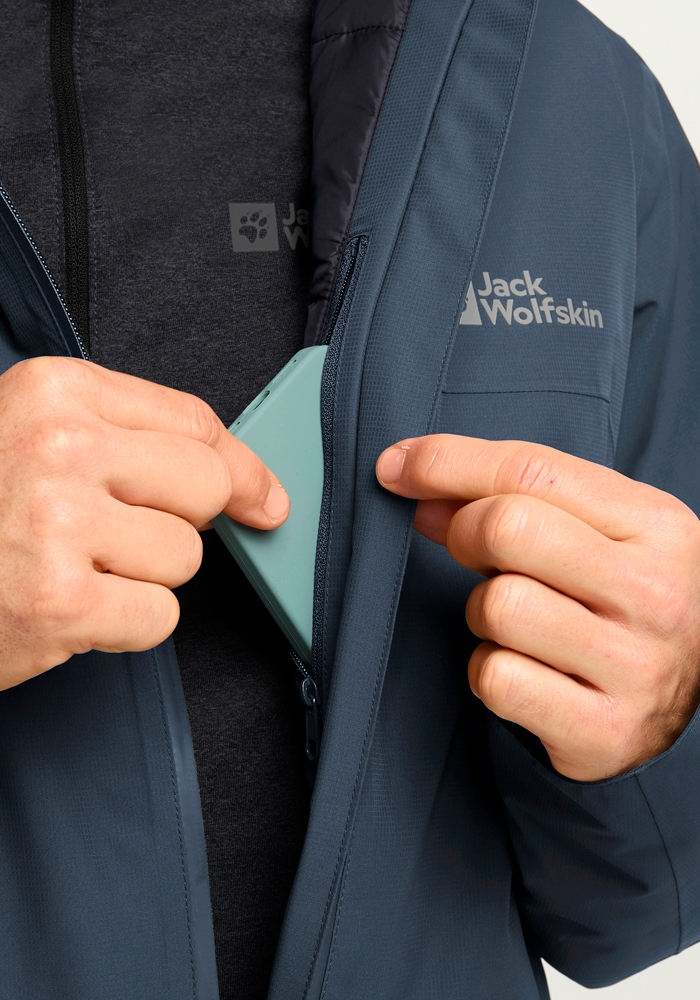 Jack Wolfskin Outdoorjacke »WISPER INS JKT M« mit Kapuze