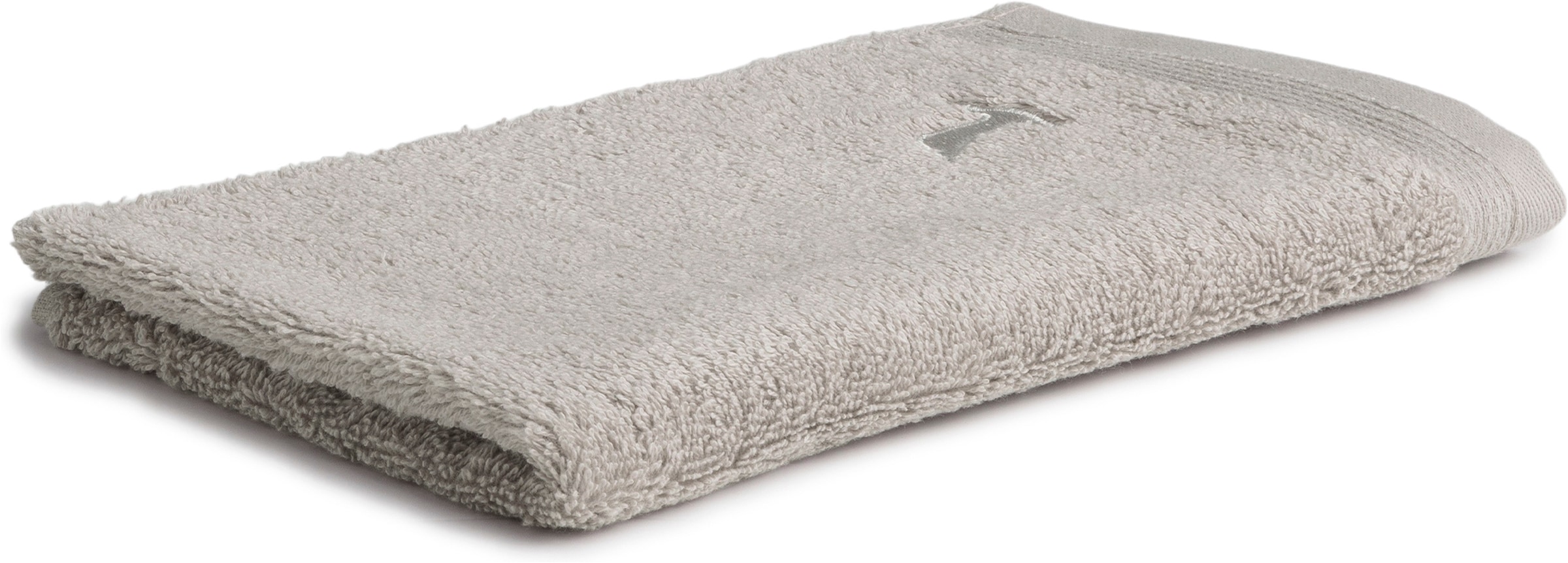 Gästehandtuch »Superwuschel Gästehandtuch« mit Biesenbordüre und praktischem Kordelaufhänger grau Walkfrottier, Baumwolle B/L: 30cmx50cm, 1 Stk., 