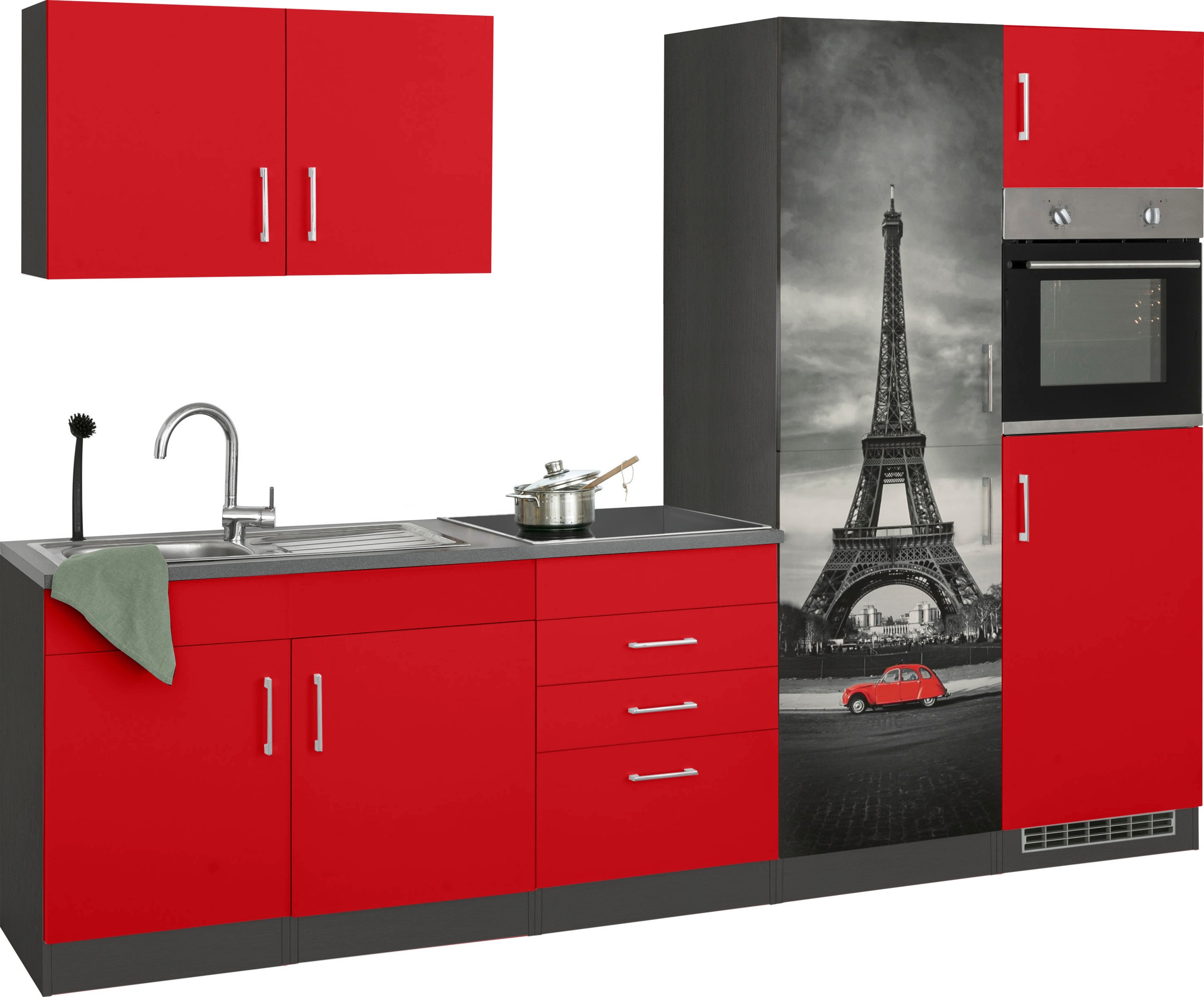 KOCHSTATION Küchenzeile »KS-Paris – Küchen mit einzigartigen Fotomotiven au günstig online kaufen