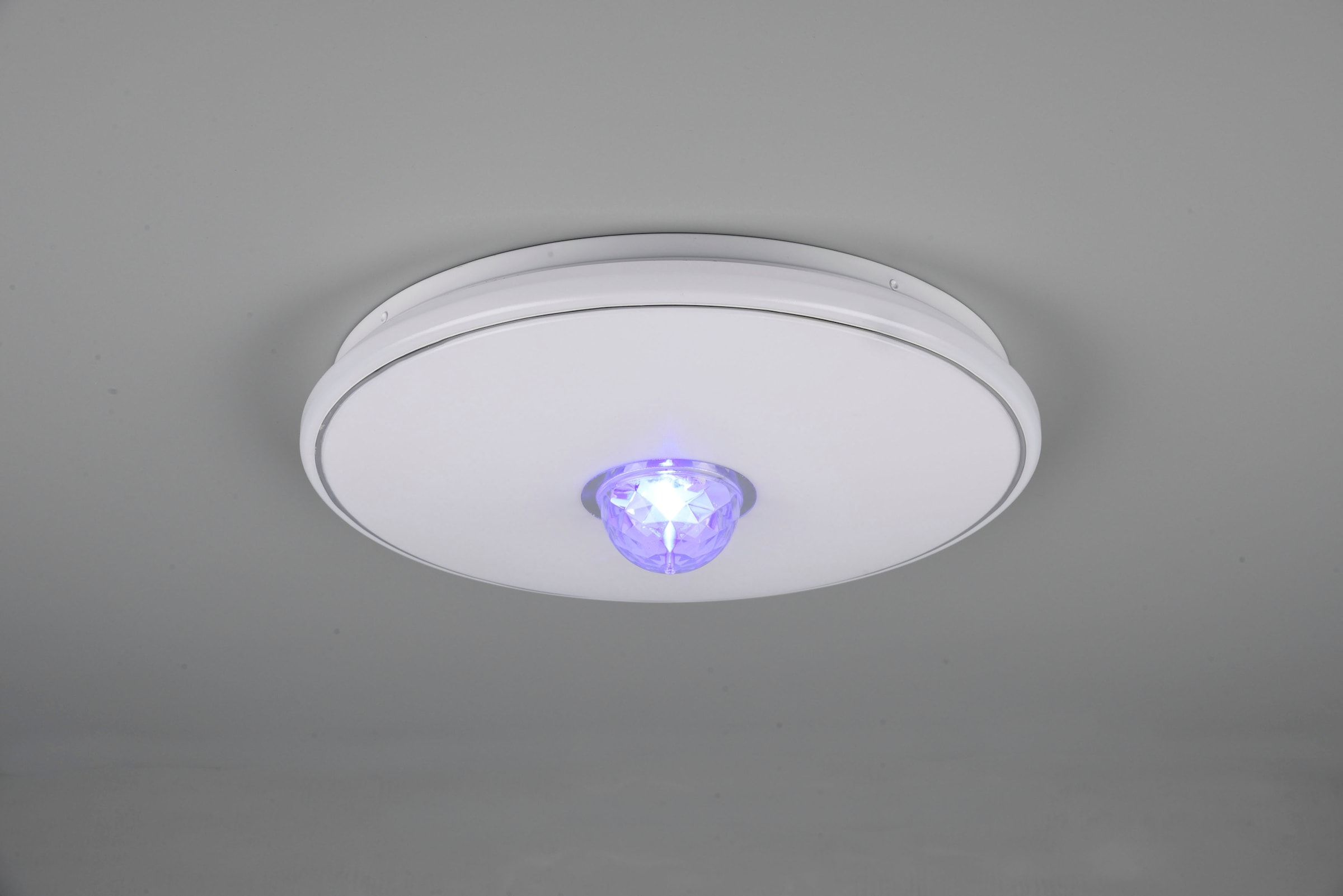 TRIO Leuchten LED Deckenleuchte »Rave«, 1 flammig, Leuchtmittel LED-Board | LED fest integriert, Deckenlampe mit Fernbedienung Farbwechsel RGB 3000K Ø 38cm dimmbar