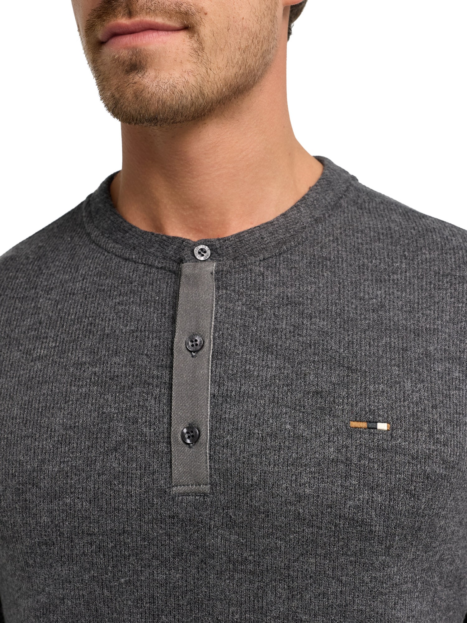 Indicode Sweatshirt »INDorburn Grandad«, Materialmix, regular fit
