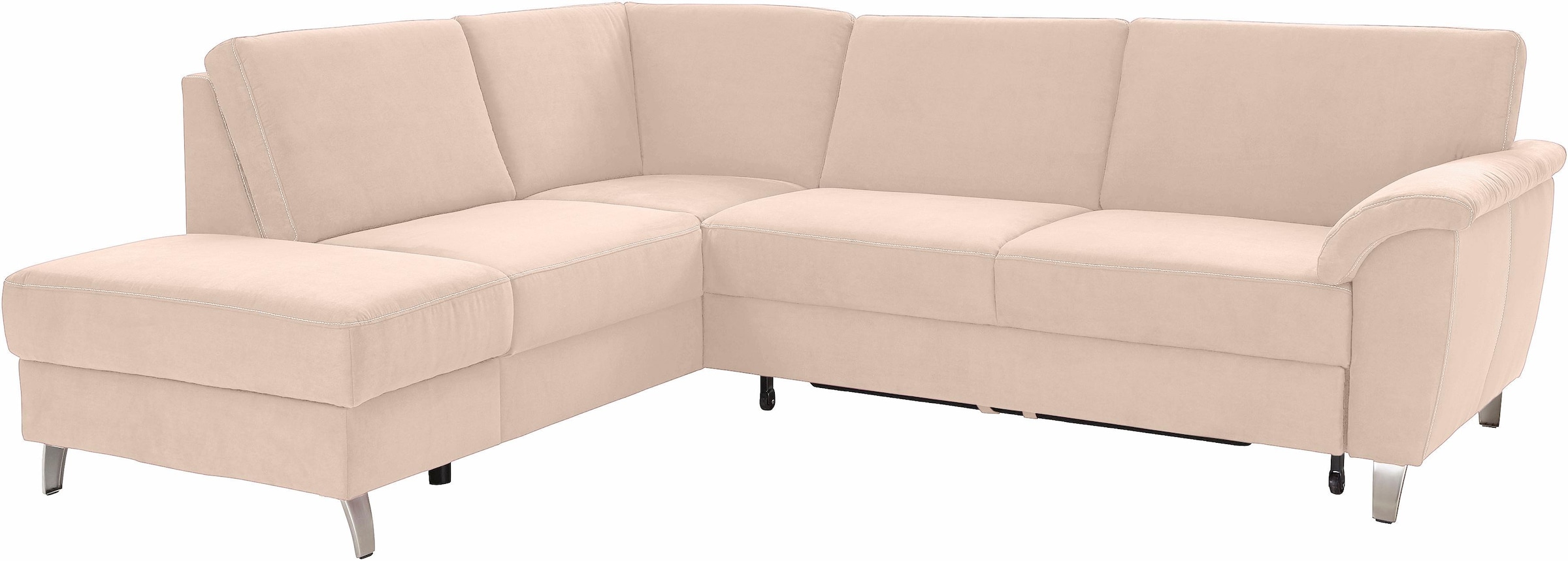 sit&more Ecksofa »Texel L-Form«, mit Federkern, wahlweise mit Bettfunktion und Bettkasten