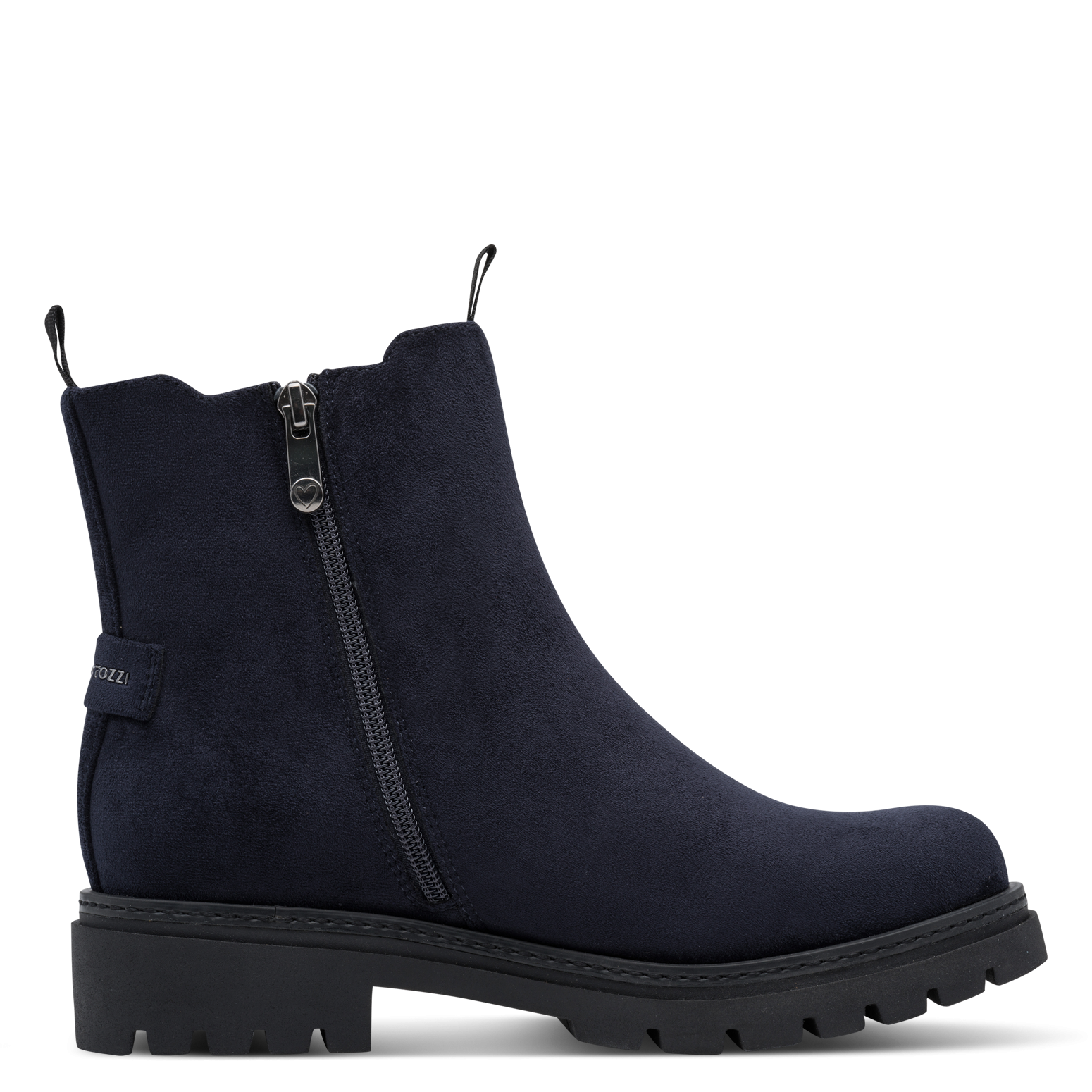 MARCO TOZZI Chelseaboots  Blockabsatz, Stiefelette mit Stretcheinsatz an der Außenseite