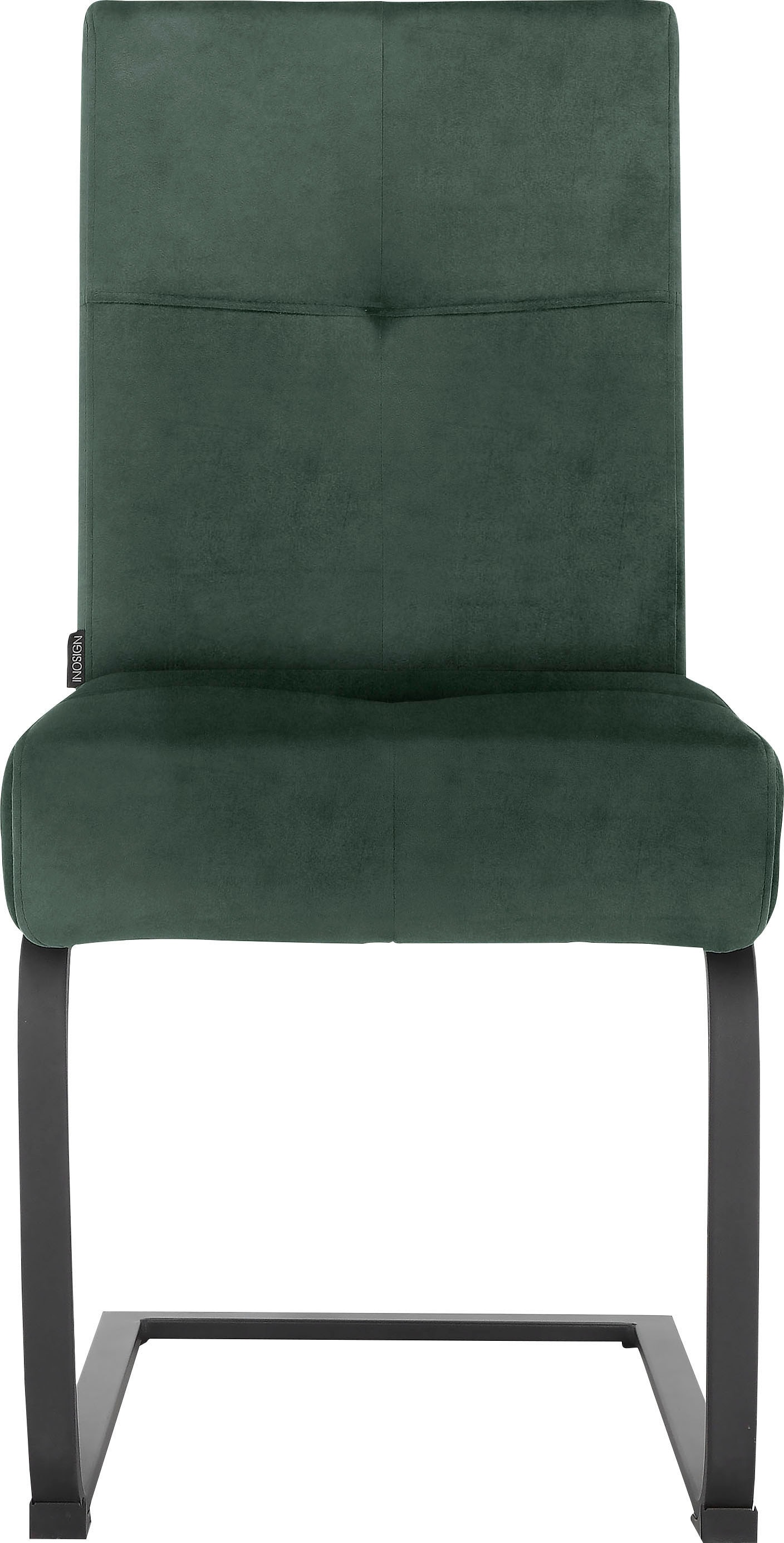 INOSIGN Esszimmerstuhl »Bjarka«, 2 St., Veloursstoff, Sitz und Rücken gepolstert, Gestell aus Metall, Sitzhöhe 48,5 cm