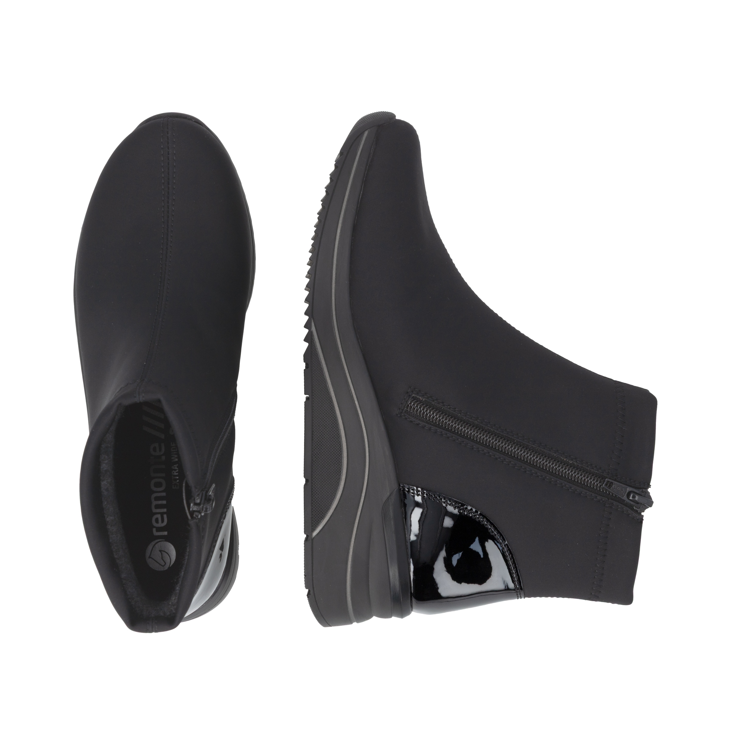 Remonte Keilstiefelette  Reißverschluss-Boots mit wasserabweisender TEX-Membrane
