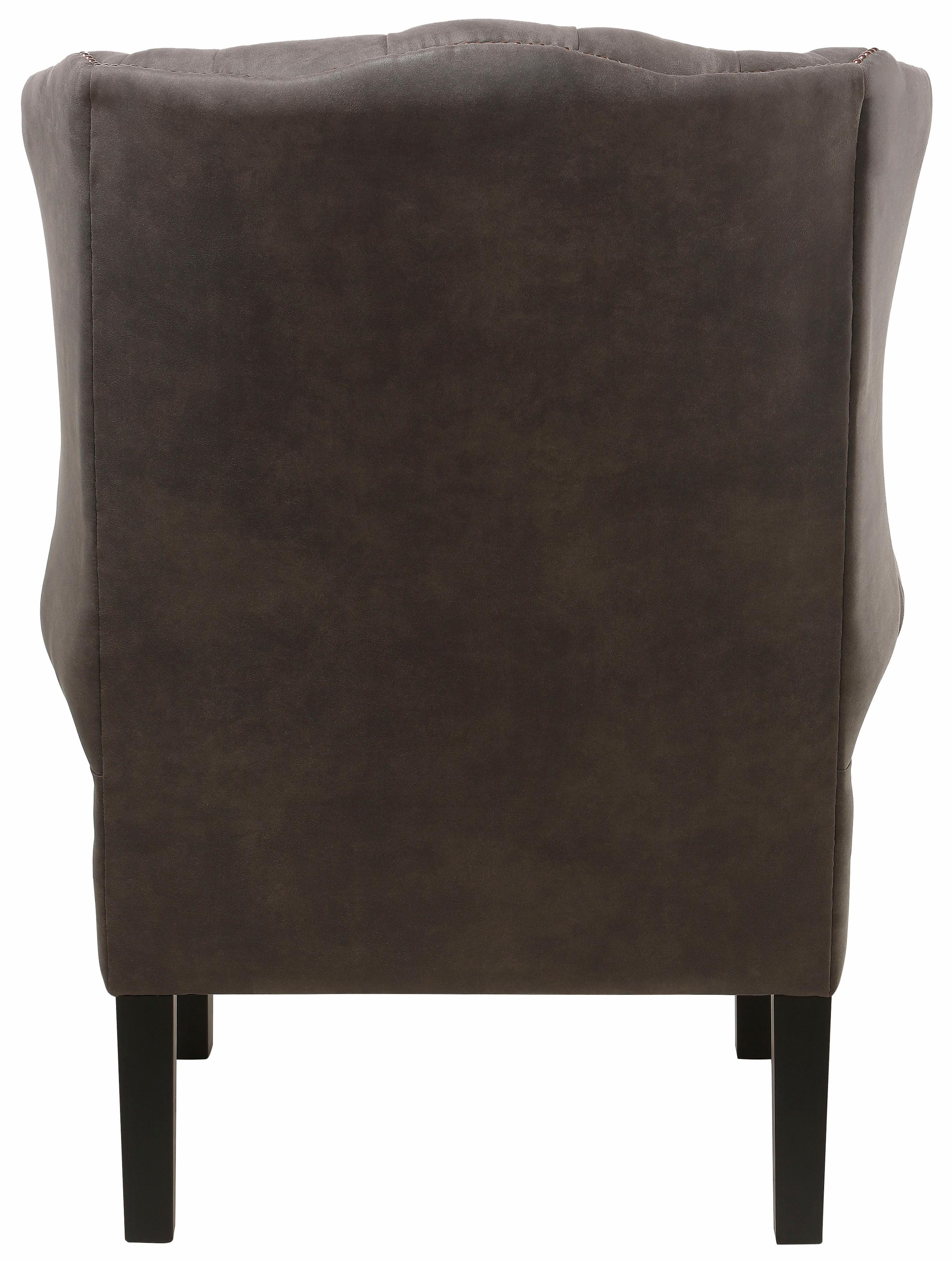 Home affaire Sessel »Bedford Ohrensessel Chesterfield« mit aufwendiger Knopfheftung und geschwungenen Armlehnen