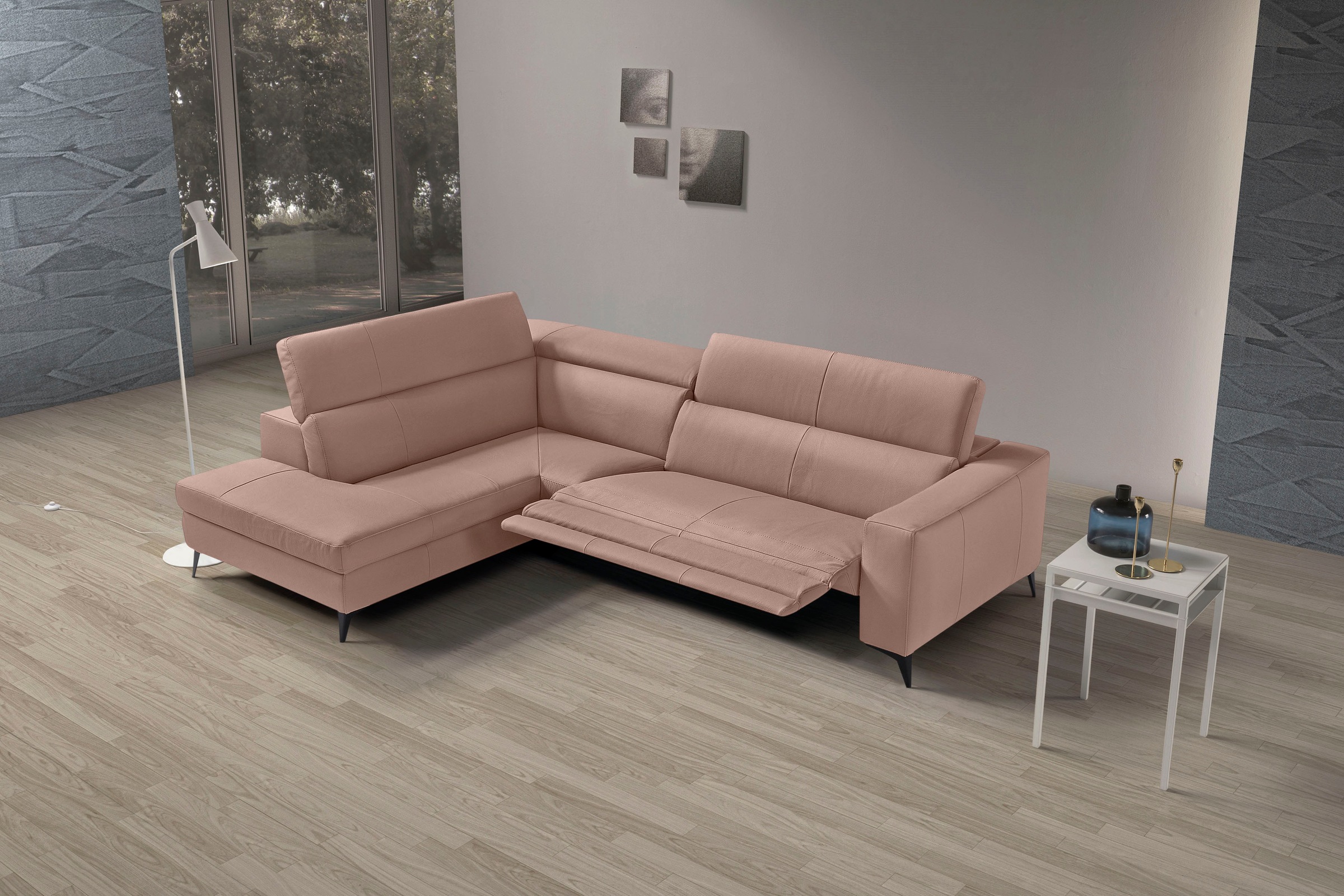 Egoitaliano Ecksofa »Edith, Designsofa mit hohem Sitzkomfort, L-Form«, inkl günstig online kaufen