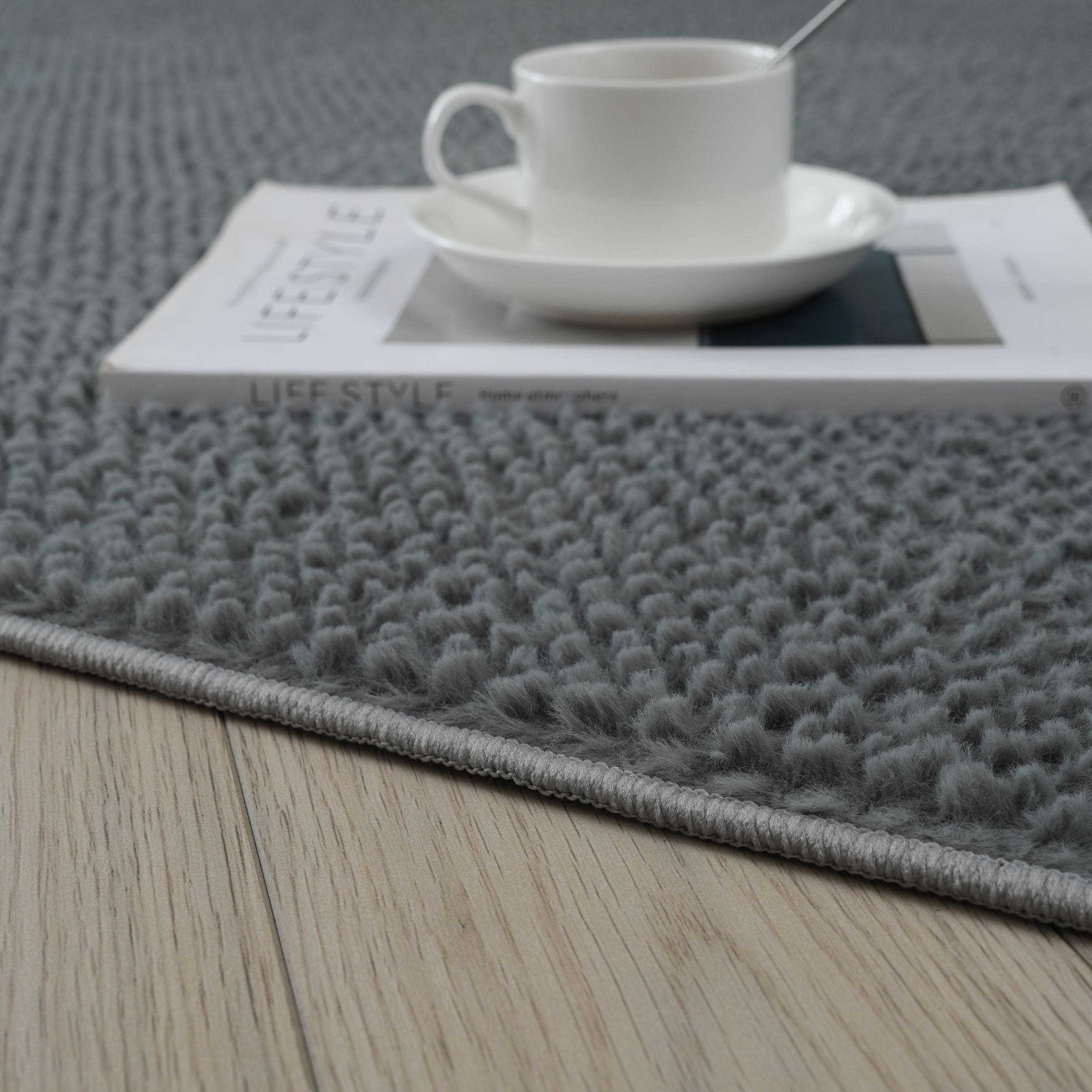 my home Fellteppich »Valeria Rabbit mit Hoch-Tief Effekt, waschbar, Kunstfellteppich«, rechteckig, 12 mm Höhe, Kaninchenfell-Haptik, Uni, weich & kuschelig, Wohnzimmer, Schlafzimmer