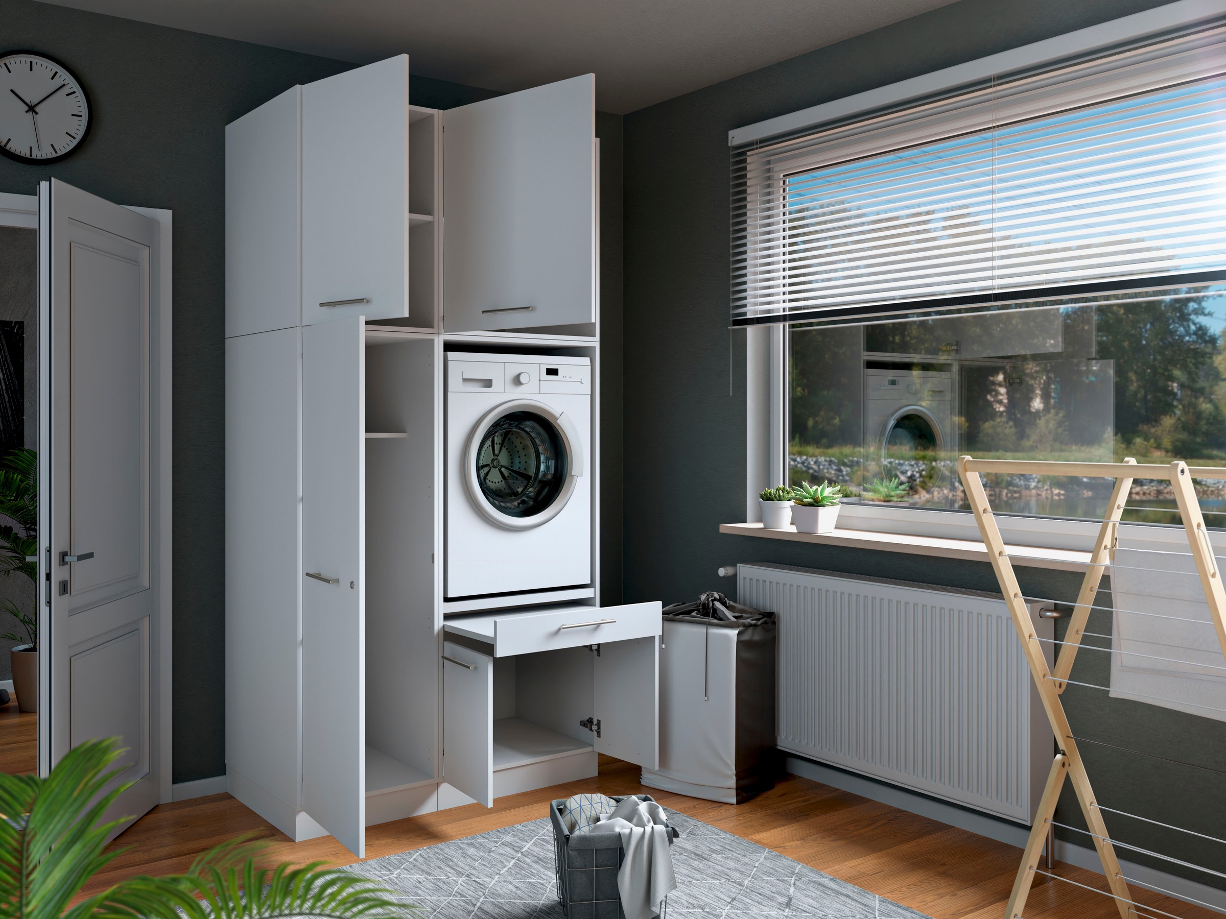 Laundreezy Mehrzweckschrank-Set »Laundreezy, 4-tlg. Mehrzweckschrank-Set B/H/T 118/238/68 cm« 4 Stk. tlg.