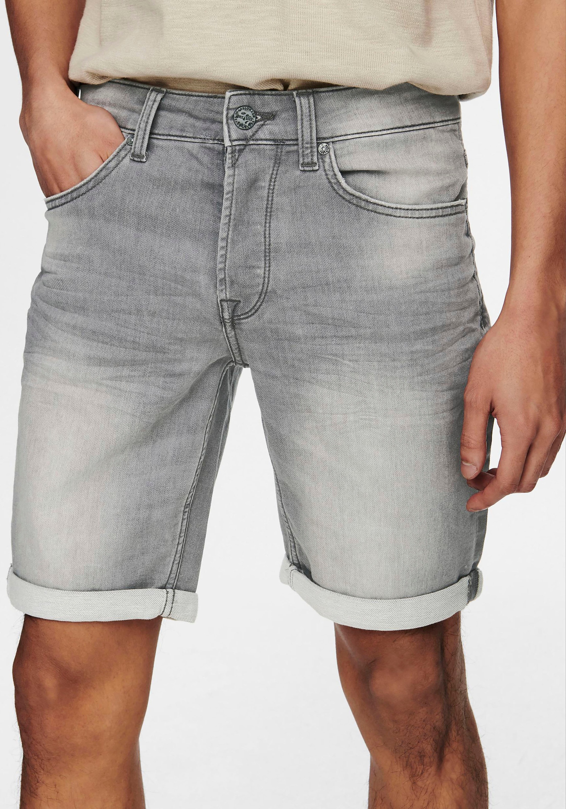 3. Bild von ONLY & SONS Jeansshorts »ONSPLY LIGHT BLUE 5189 SHORTS DNM NOOS«