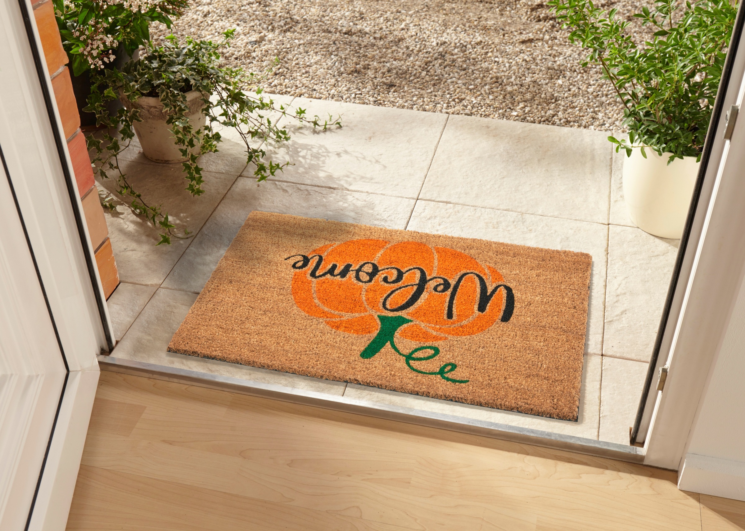 HANSE Home Fußmatte »Mix Mats Kokos Welcome Pumpkin, Türmatte«, rechteckig, 15 mm Höhe, Kokos, Schmutzfangmatte, Outdoor, Rutschfest, Innen, Kokosmatte, Flur