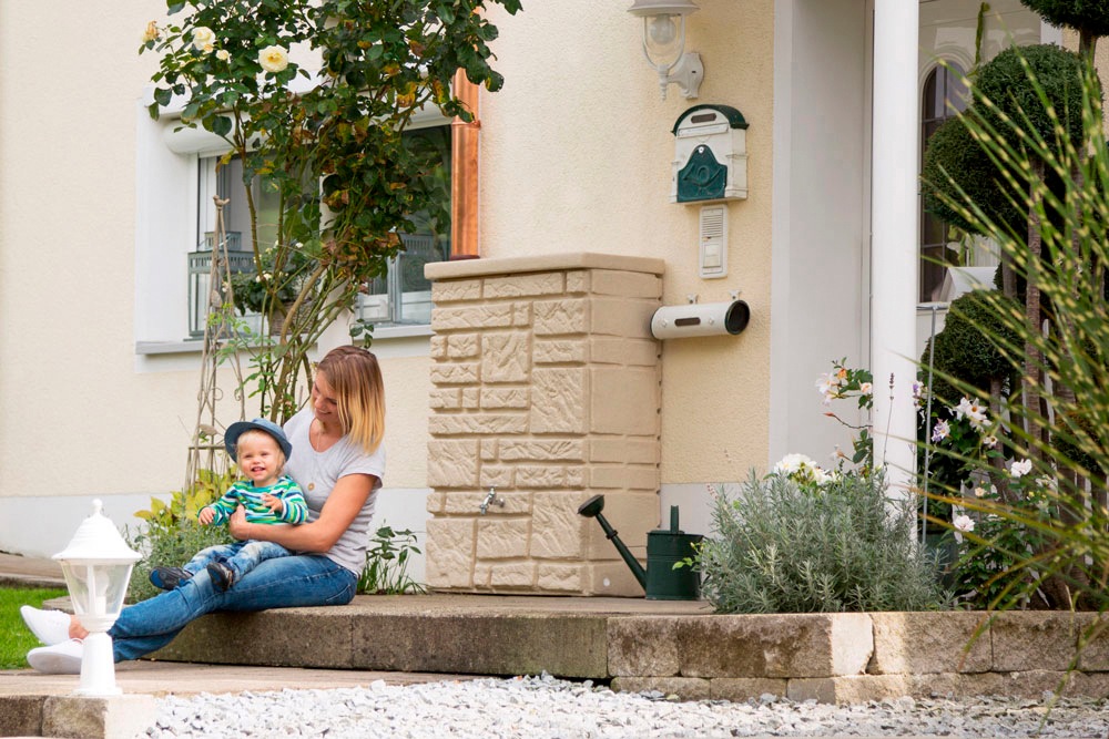 ARVES Regentonne »Maurano« BxTxH: 80x40x118 cm sandbeige