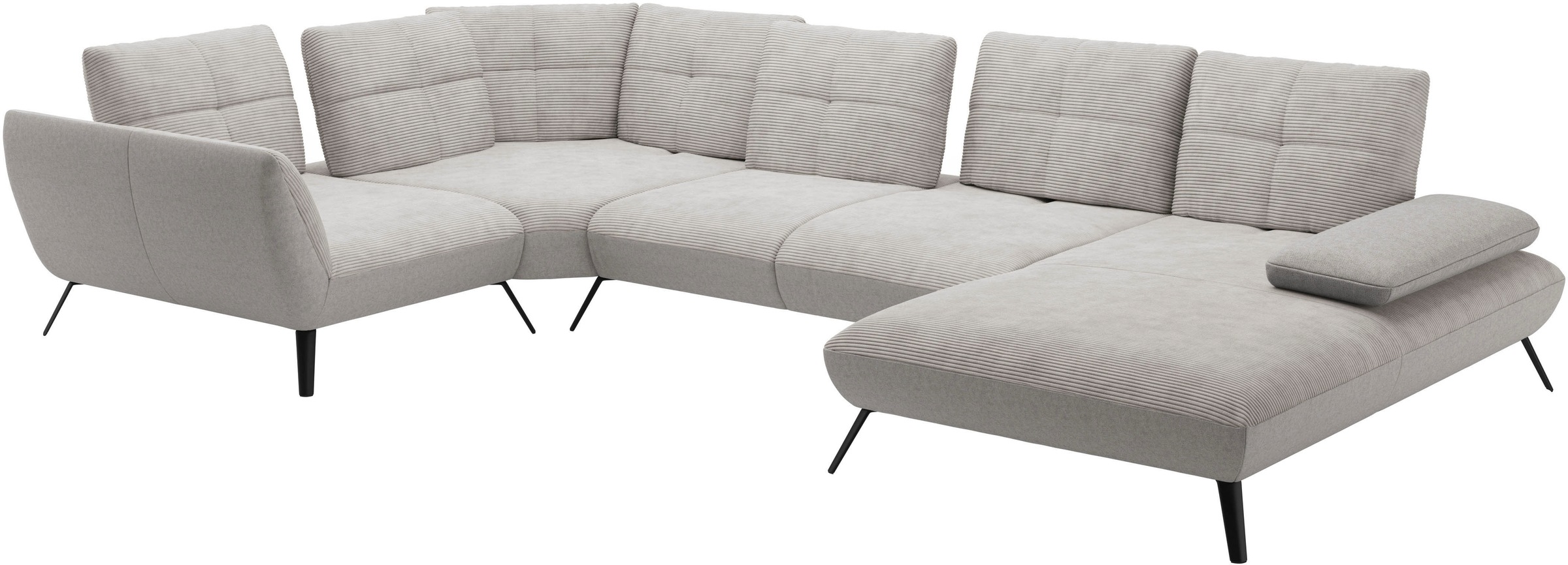 Places of Style Wohnlandschaft »Mikado U-Form«, inkl. Sitztiefenverstellung und Armteilverstellung