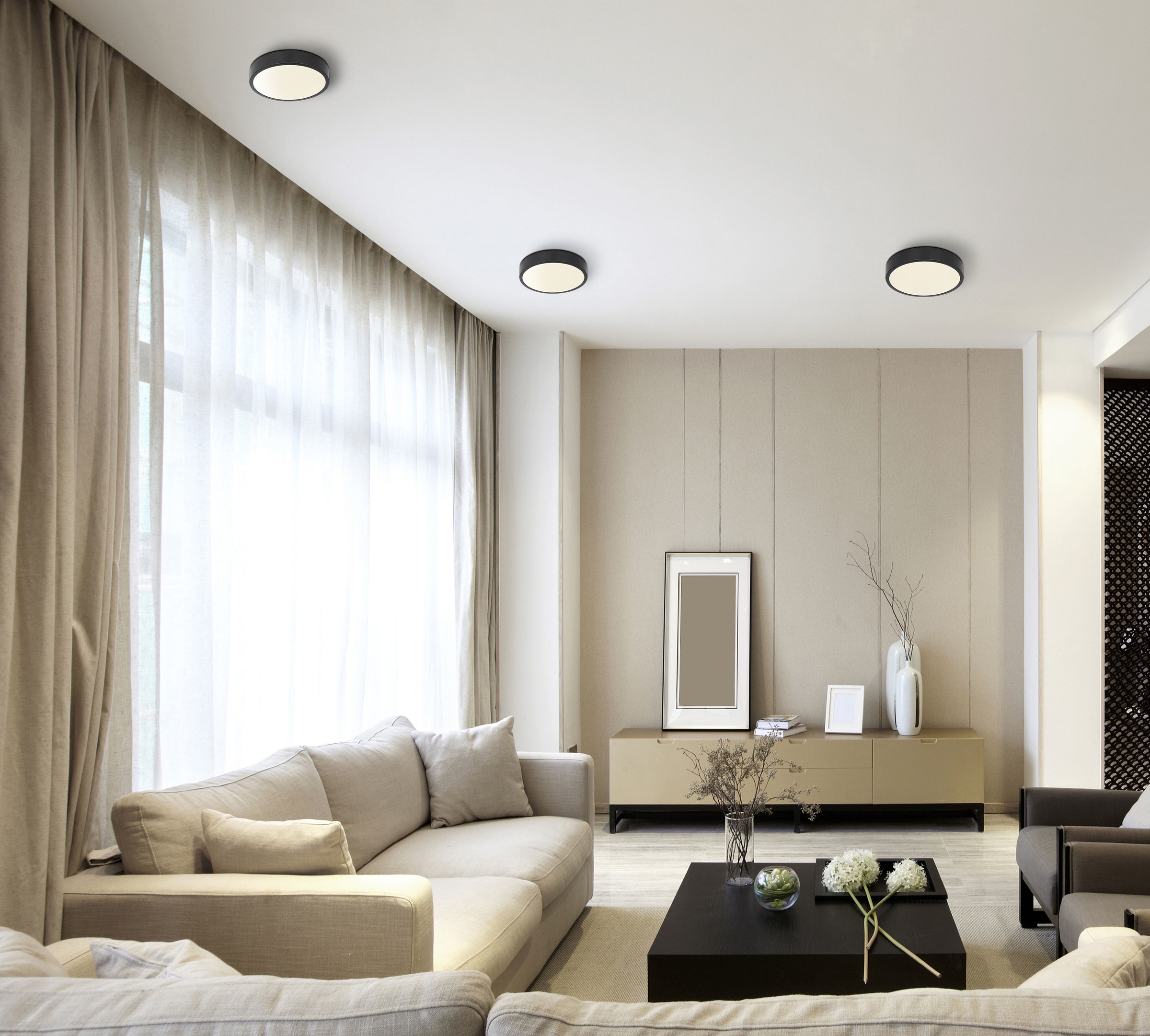 GLOBO LIGHTING Deckenleuchte »LUCENA« LED-Modul 1 Stk. Warmweiß Deckenlampe günstig online kaufen