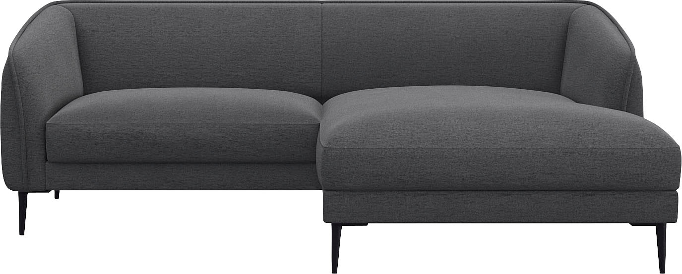 FLEXLUX Ecksofa "Belle Designsofa, bequem durch Kaltschaum im Sitz, L-Form" günstig online kaufen