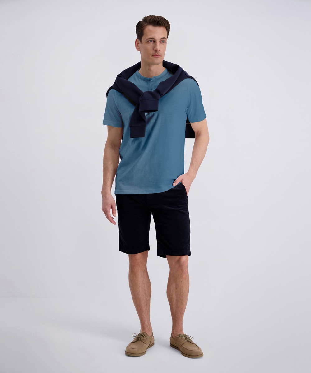 Pierre Cardin Henleyshirt »Henley uni slub yarn« aus Slub Yarn Qualität