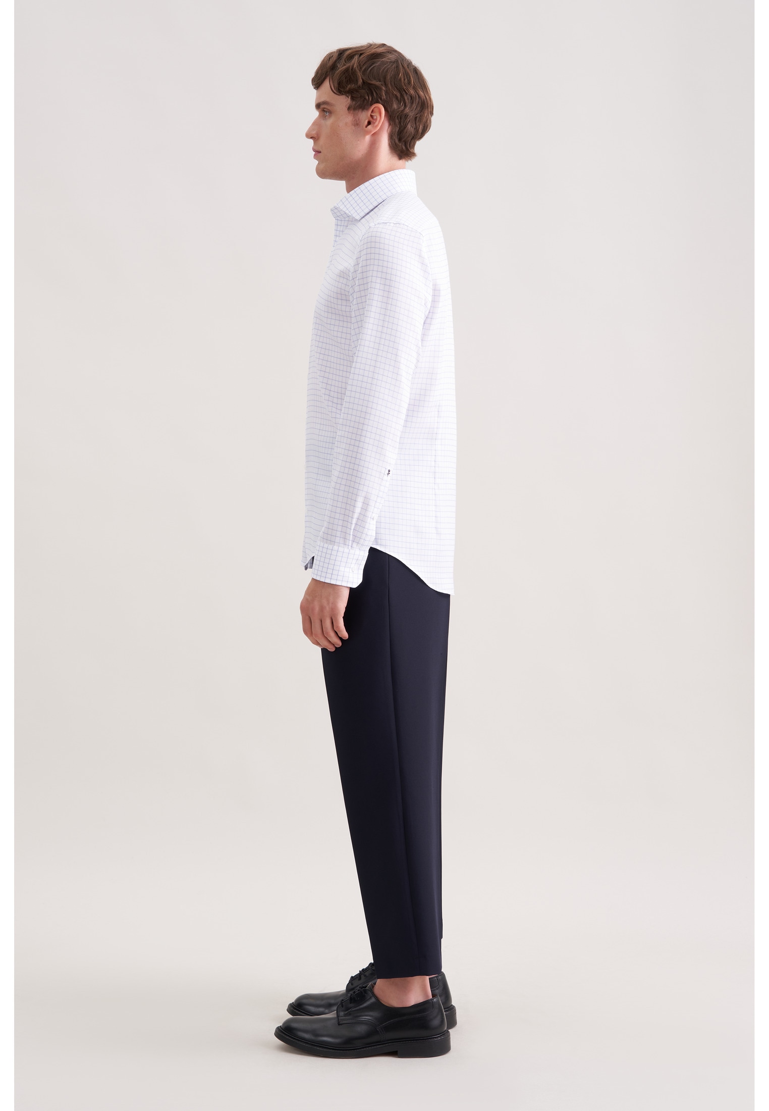 seidensticker Businesshemd »Schwarze Rose« Shaped 1/1 Kentkragen Karo