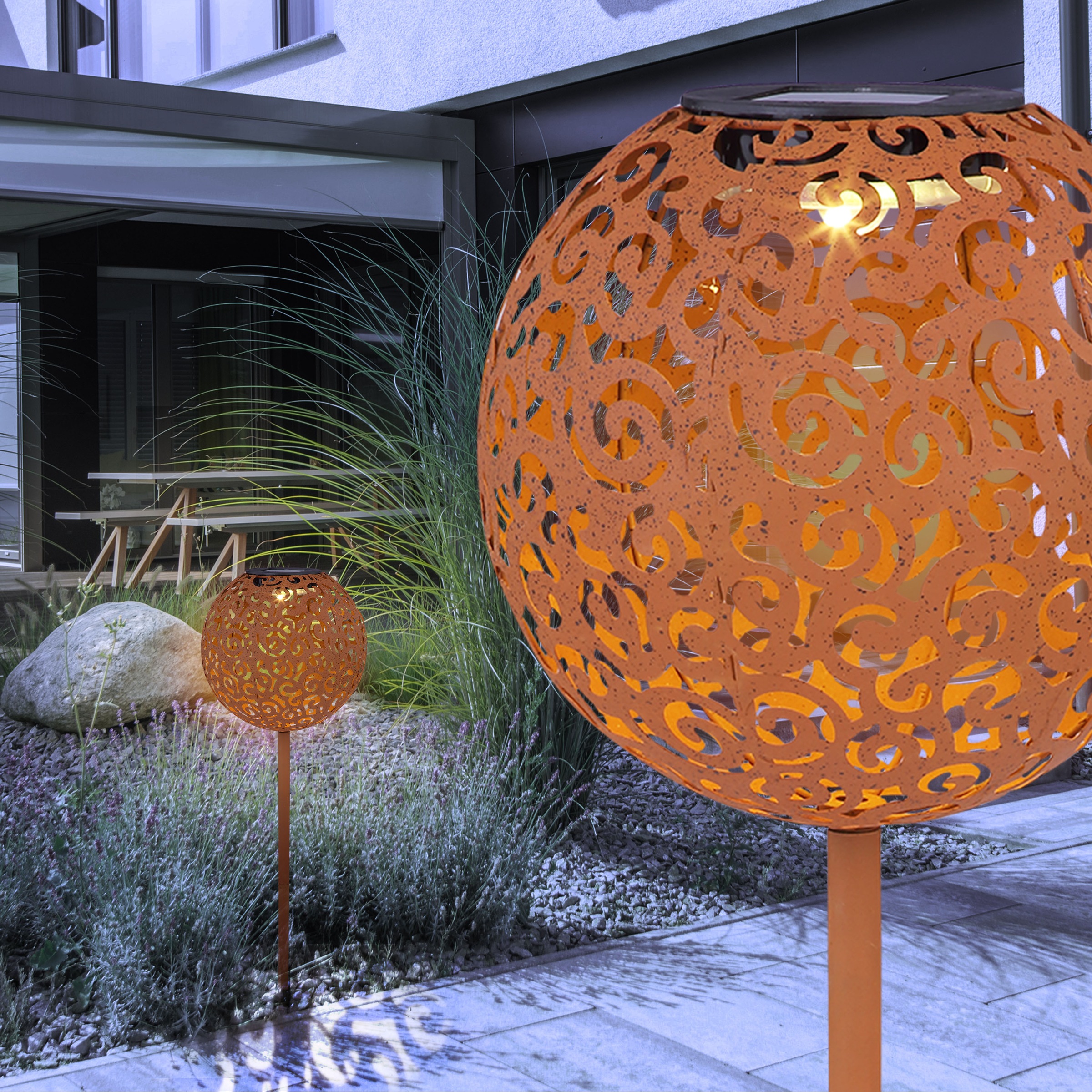 GLOBO LIGHTING LED Solarleuchte »SOLARLEUCHTE«, 1 flammig, Leuchtmittel LED günstig online kaufen