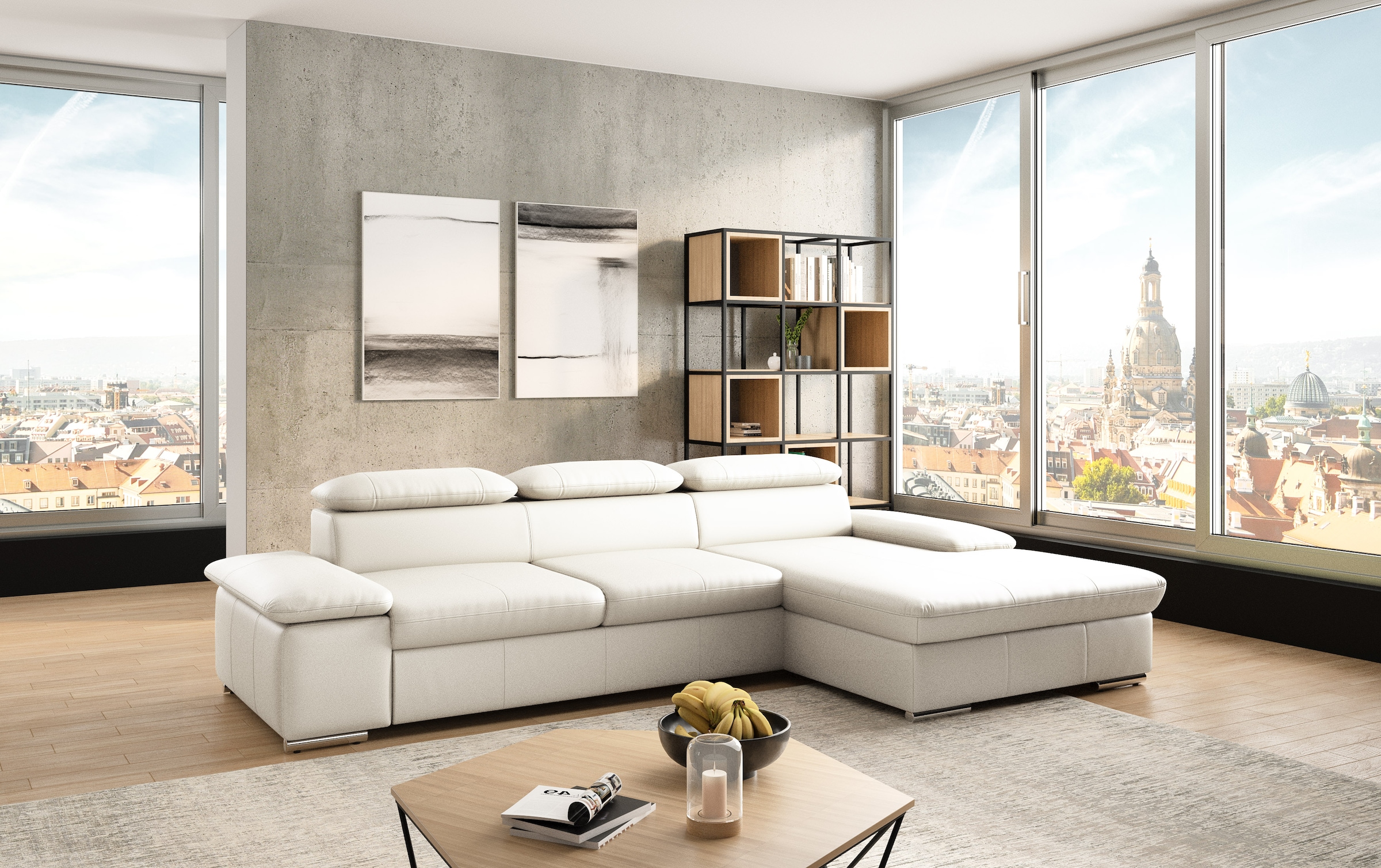 sit&more Ecksofa »Valantine L-Form, B: 286 cm« mit Arm- & Kopfteilverstellu günstig online kaufen